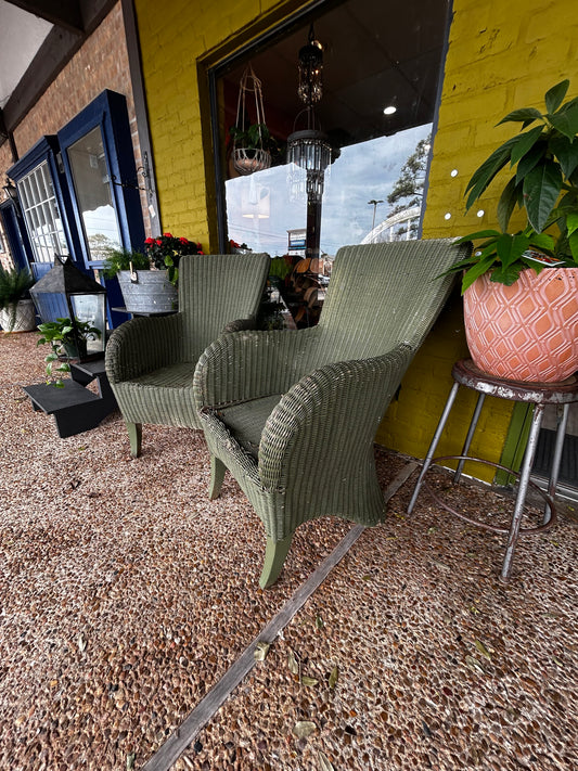 Vintage Rattan Chair- Green