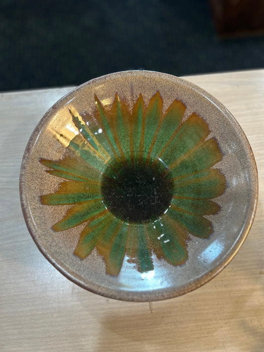 Vintage Handmade Drip Glaze Bowl- Pottery