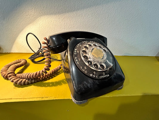 Vintage Rotary Dial Telephone- Black