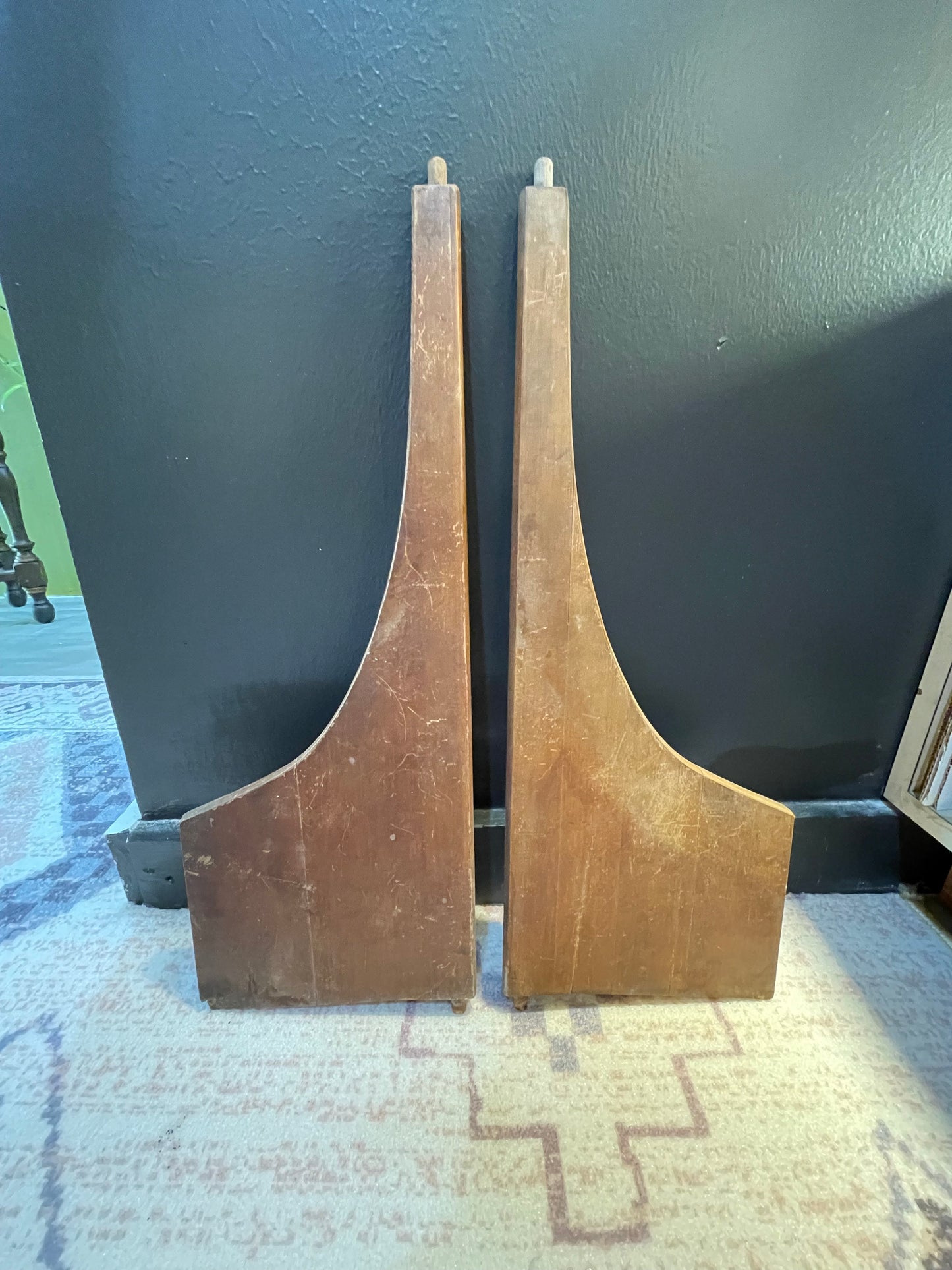 Project Pieces- MCM Wood Table Legs- Set of 2