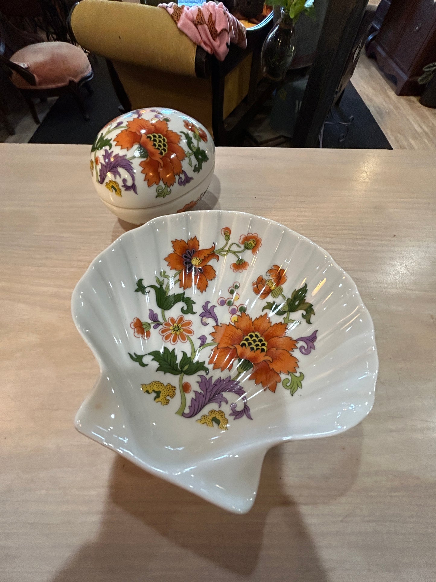 Limoges France Trinket Egg and Shell Dish