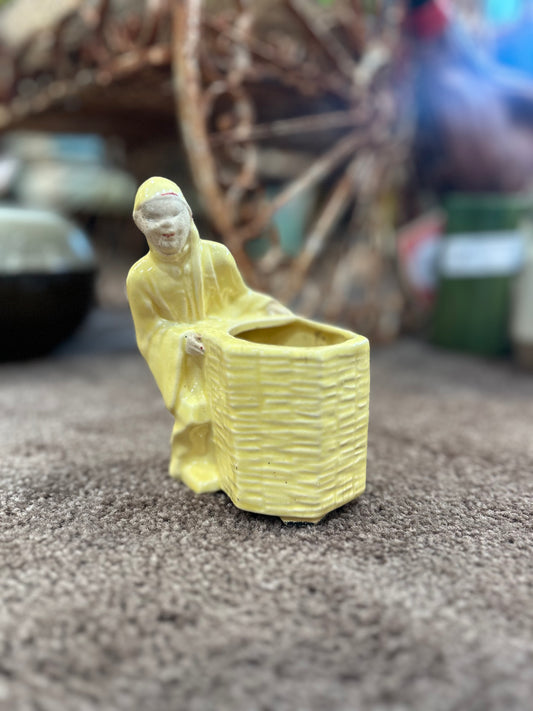 Vintage 1940’s Chinese Man with Basket- McCoy Pottery