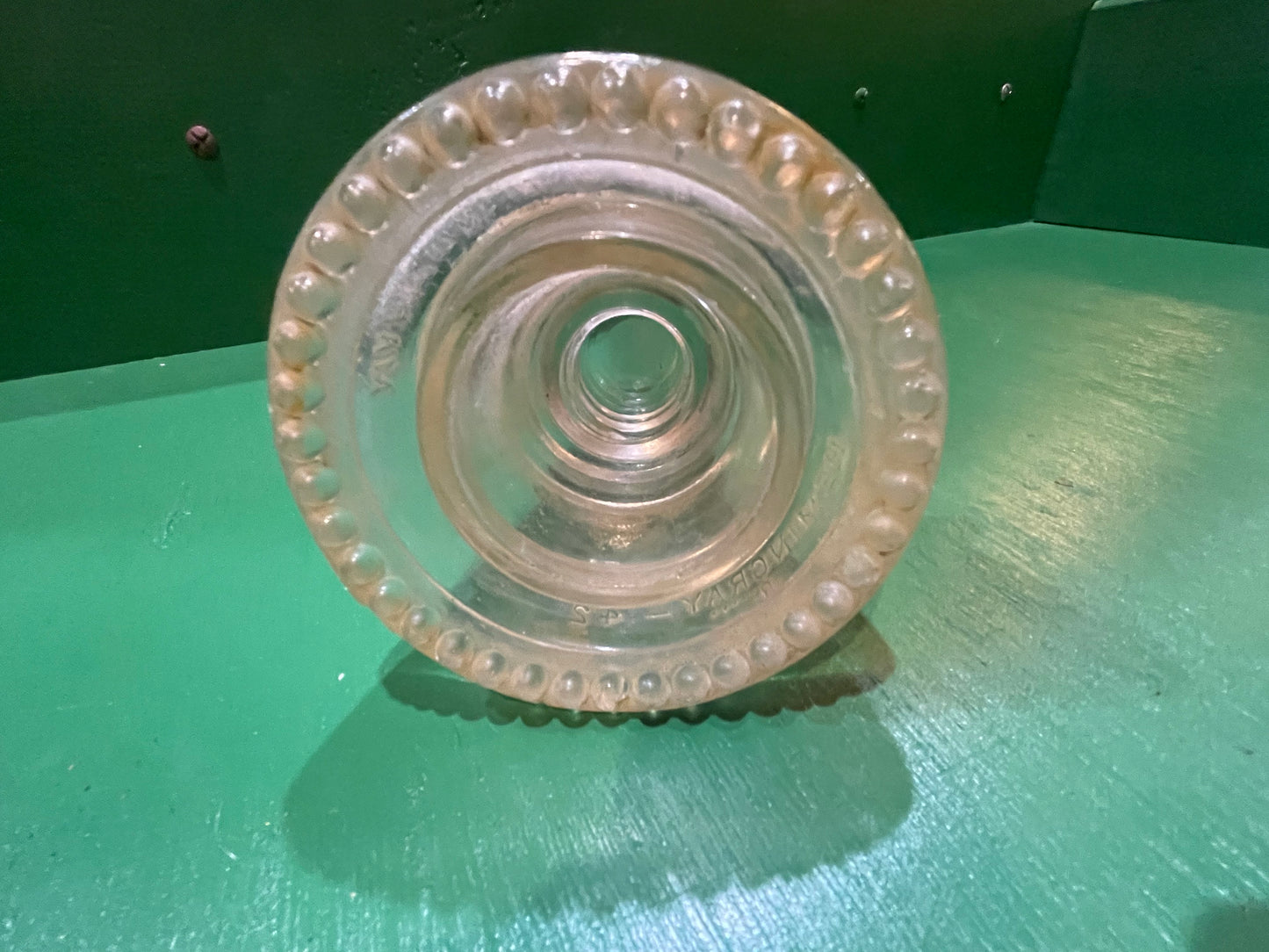 Vintage 1938  Hemingway Clear Glass Insulator