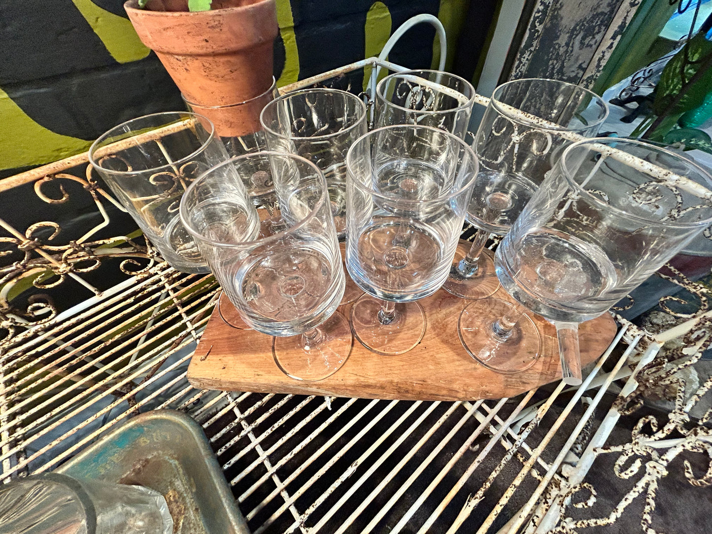 Mid Century Designed Wine Glasses- Set of 8