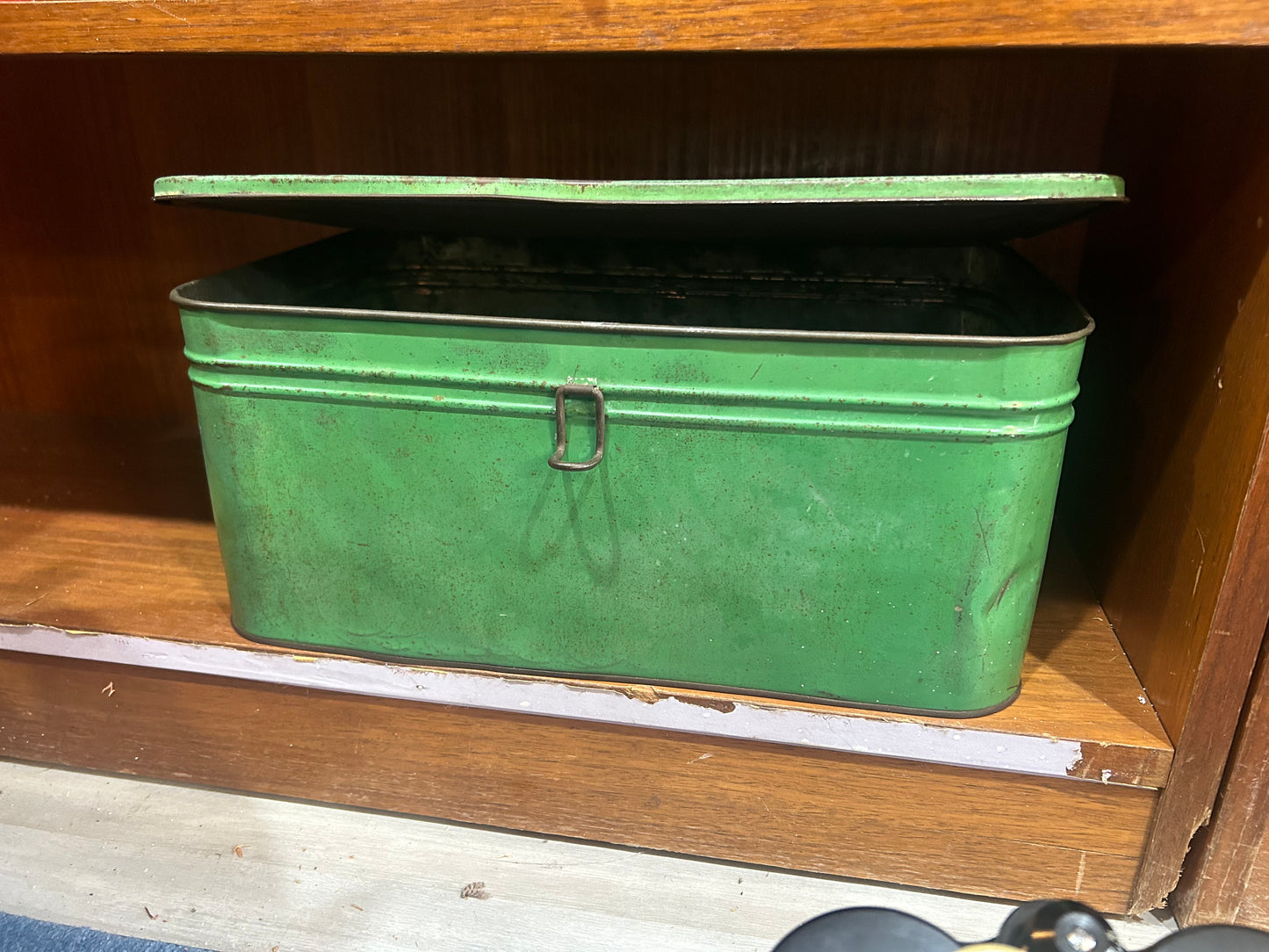 Green Metal Tool Bin