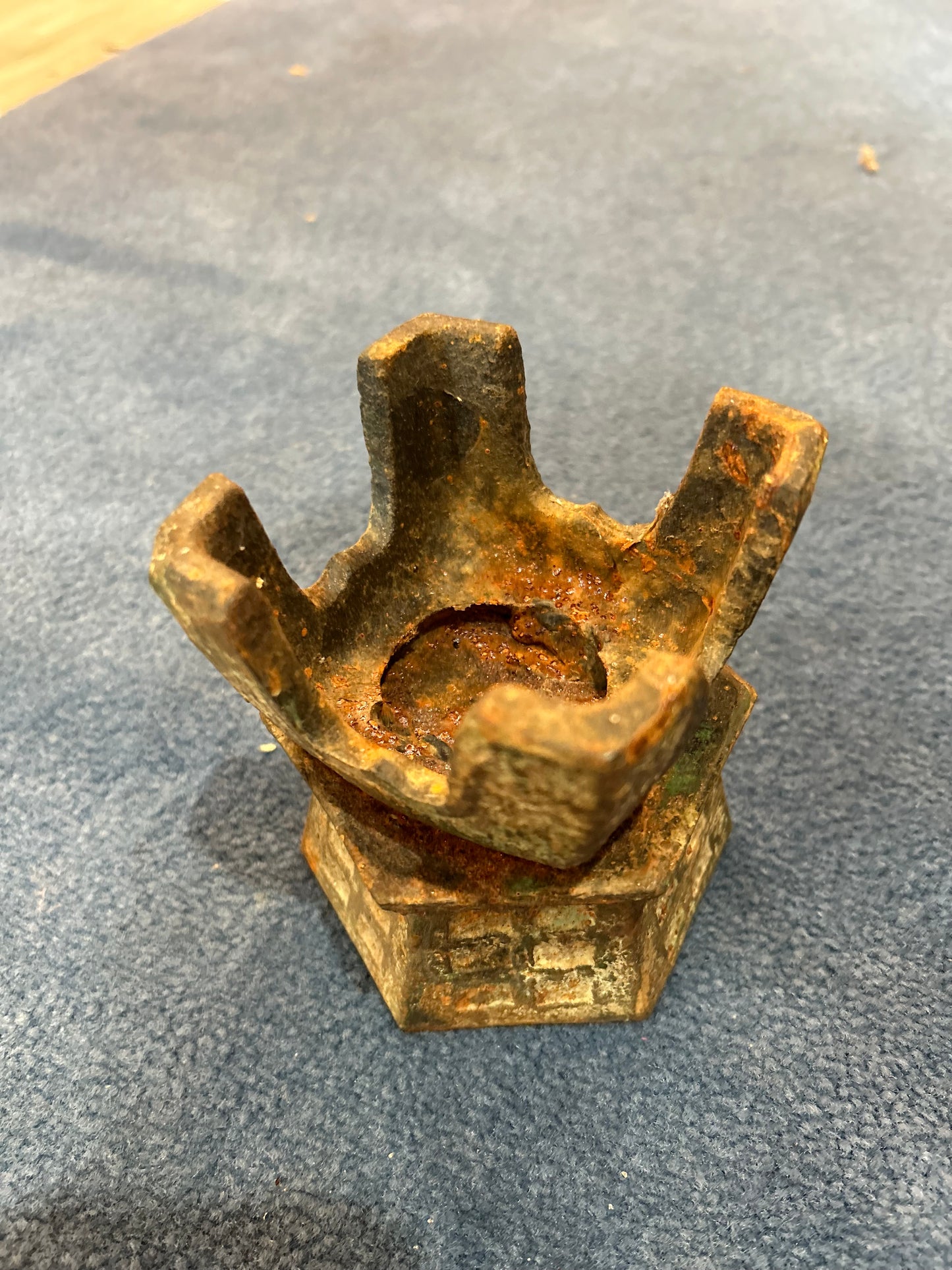 Gorgeous Patina Metal Oriental Planter