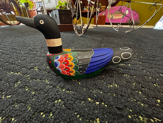 Vintage Korean Wedding Duck- Hand Carved/ Painted