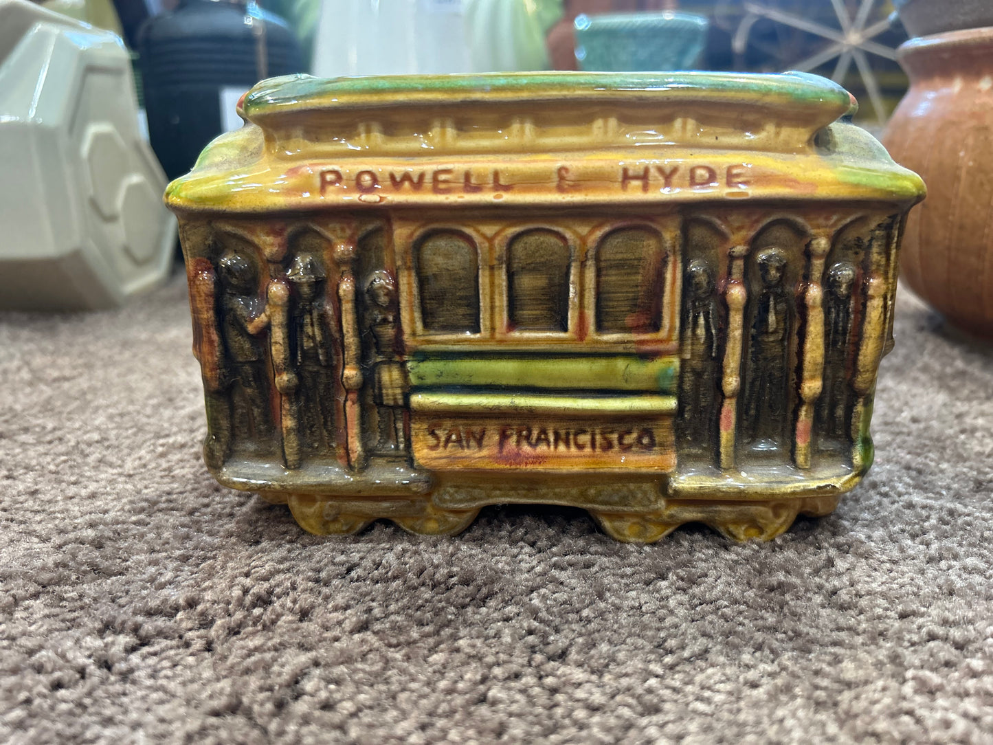 Vintage Powell and Mason Trolly Car Planter