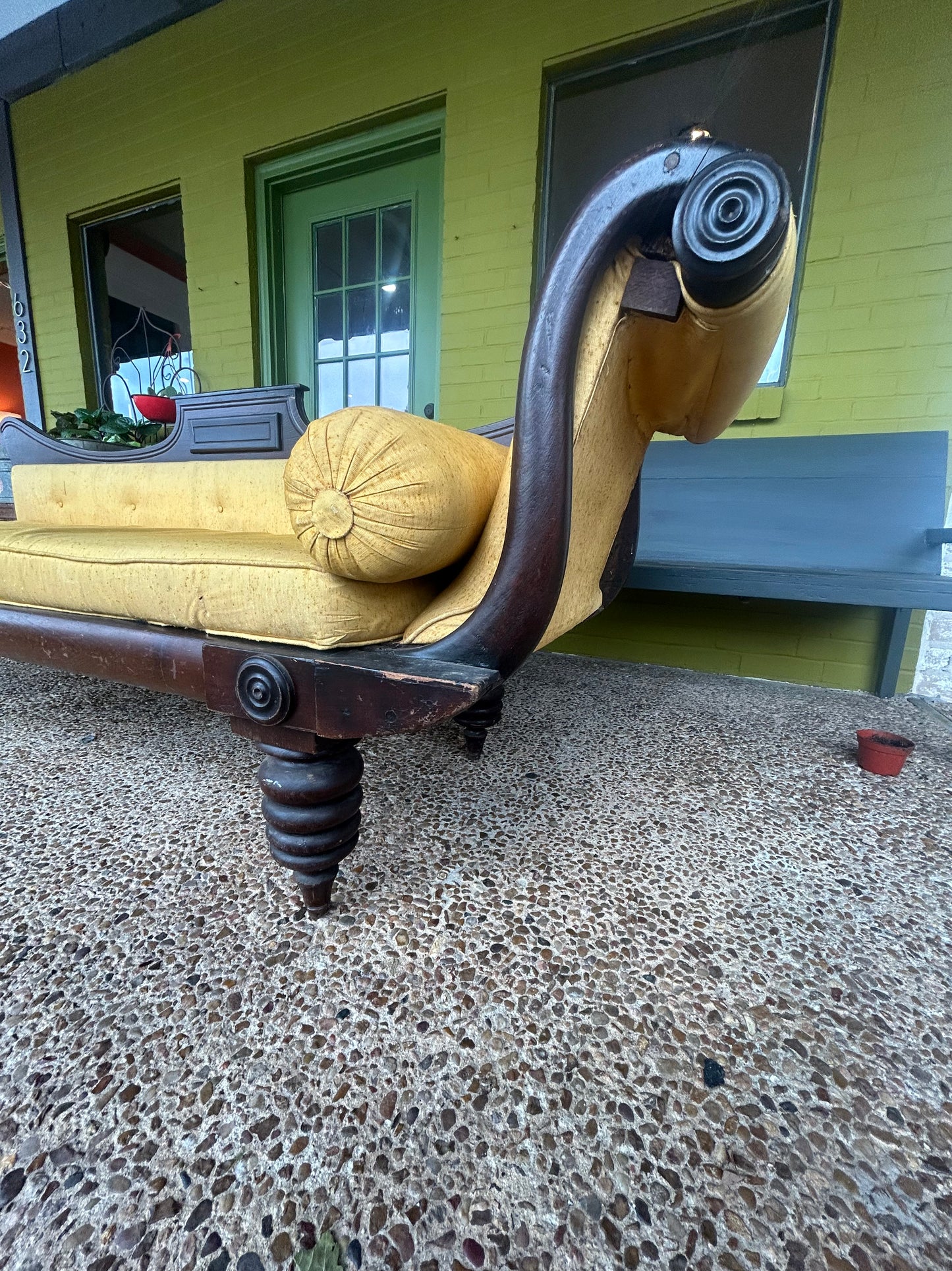 Mahogany Neo classical/ Early Colonial Chaise Lounge