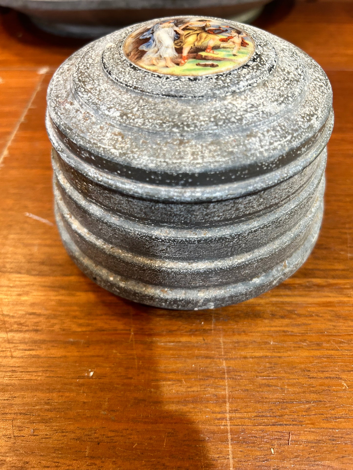 Vintage Metal Music Powder Box- Robbed Couple