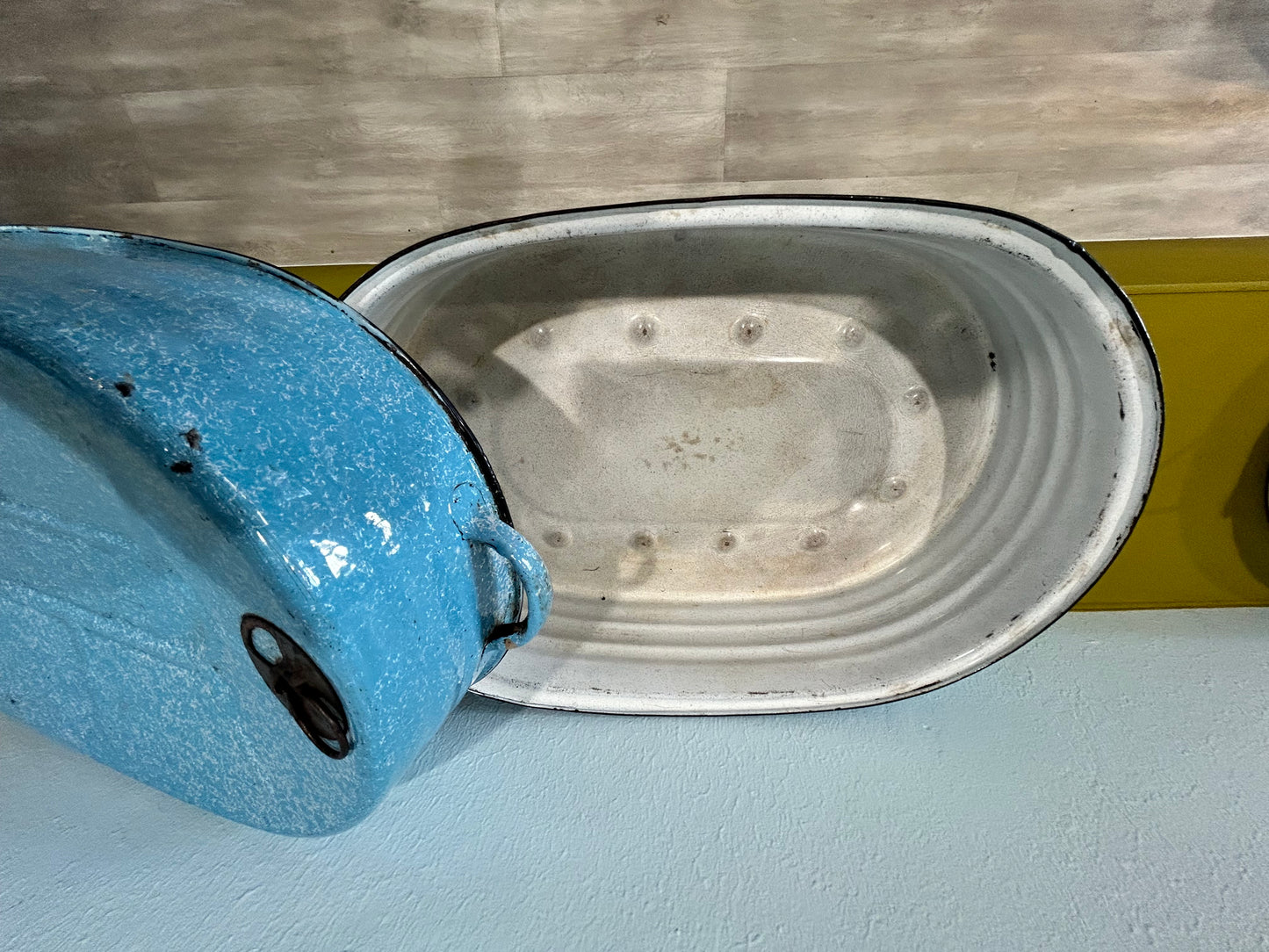 REED Robin’s Egg Blue Antique Roaster 1911