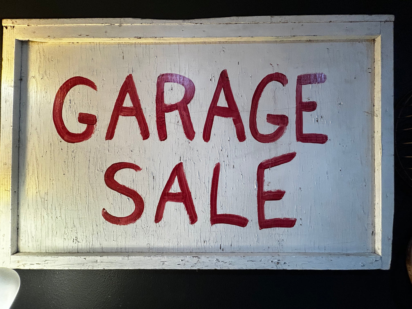 Hand painted Wooden Garage Sale “Sign”- 31”X48”