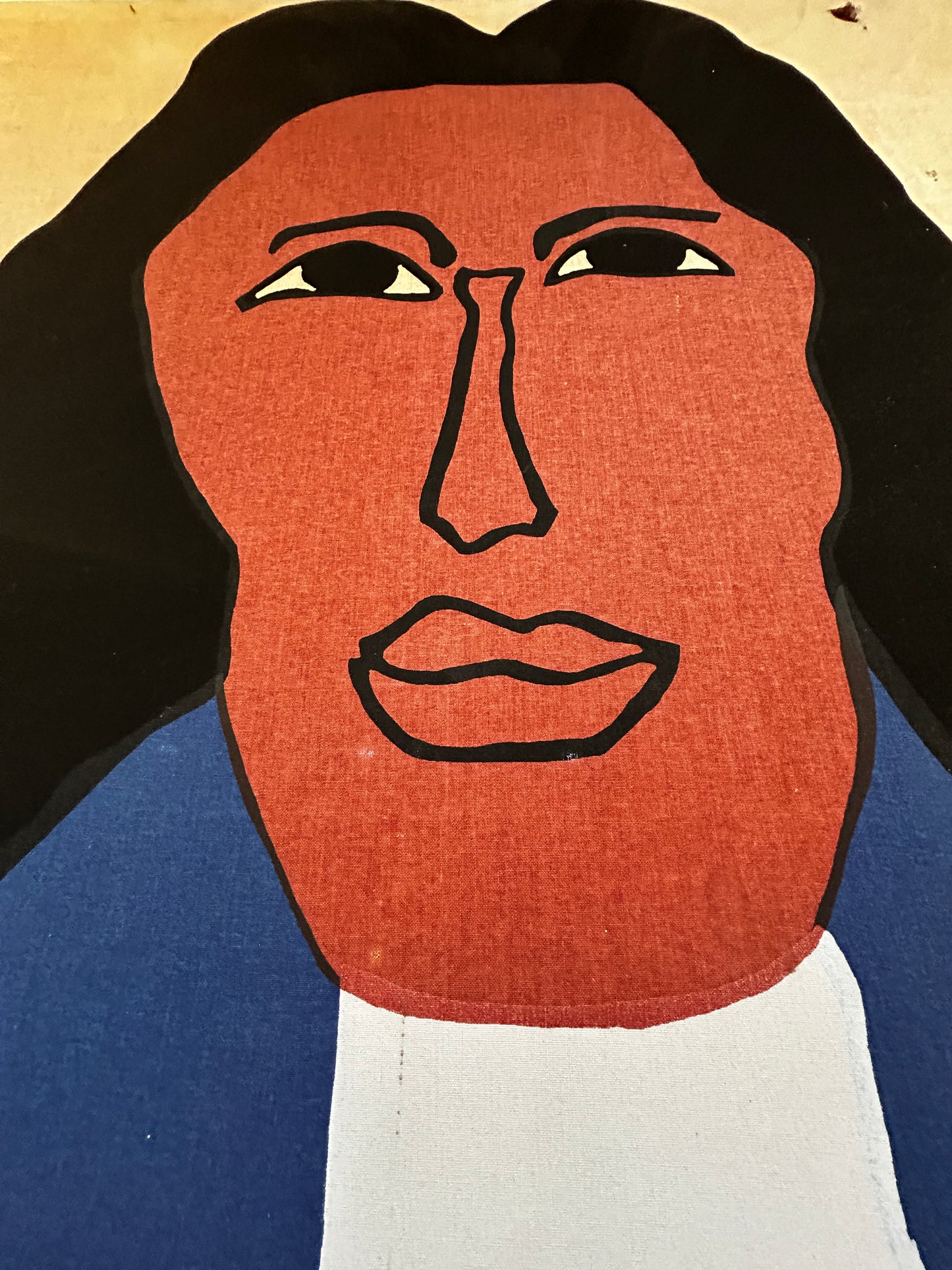 Large Original Native American Silk Screen Art 48X48