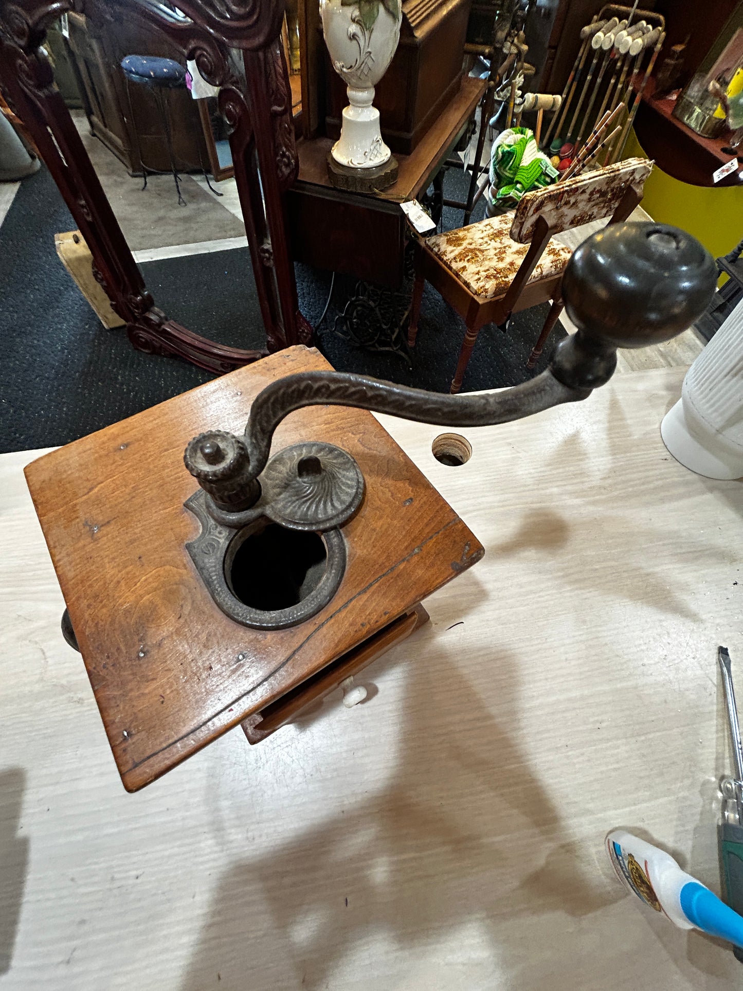 Vintage Wooden Coffee Grinder