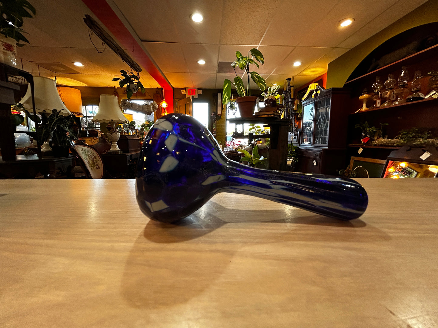 Signed Hand Blown Vintage Glass Vase