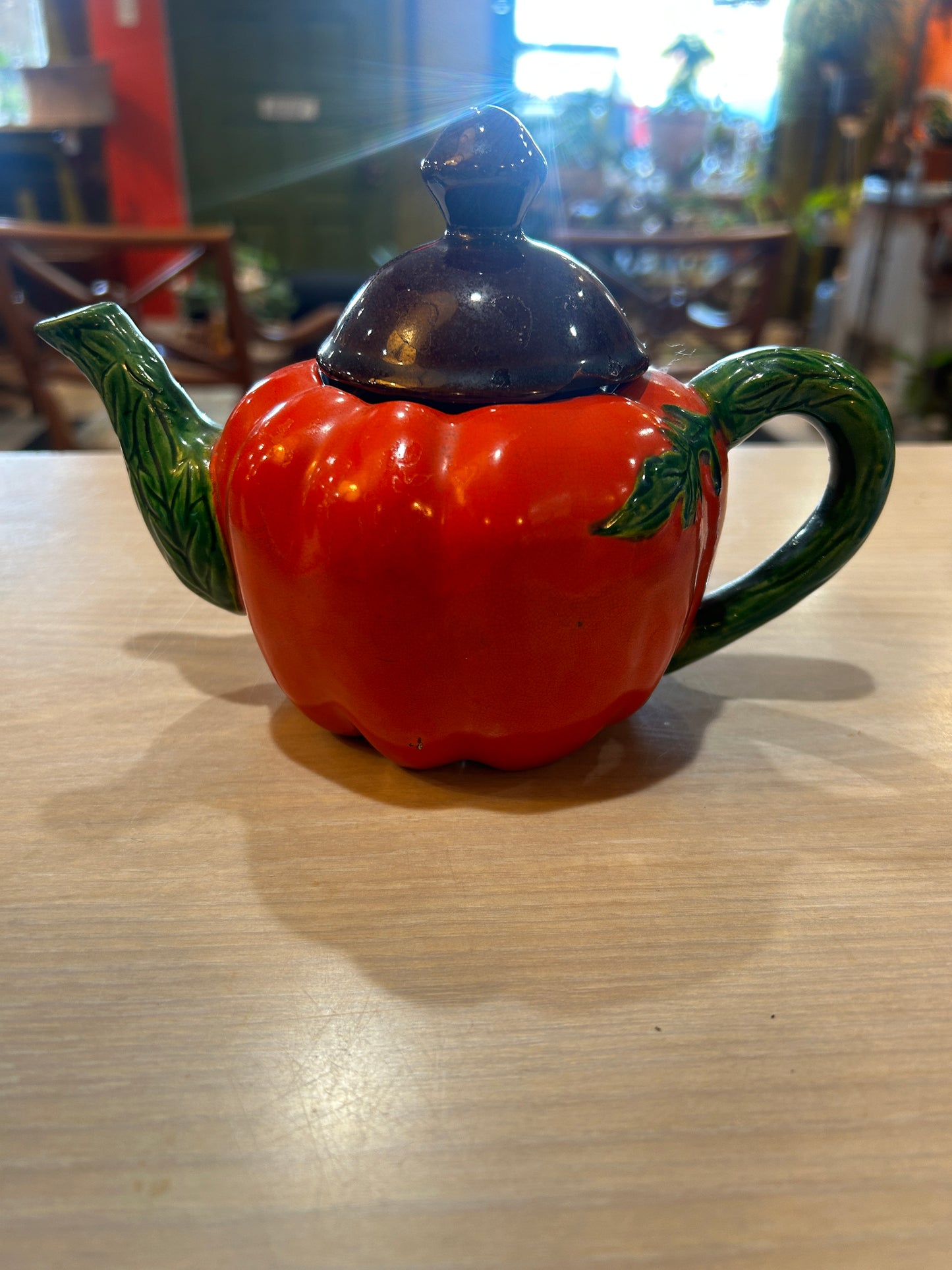 Vintage Maruhon Hand Painted Tomato Teapot
