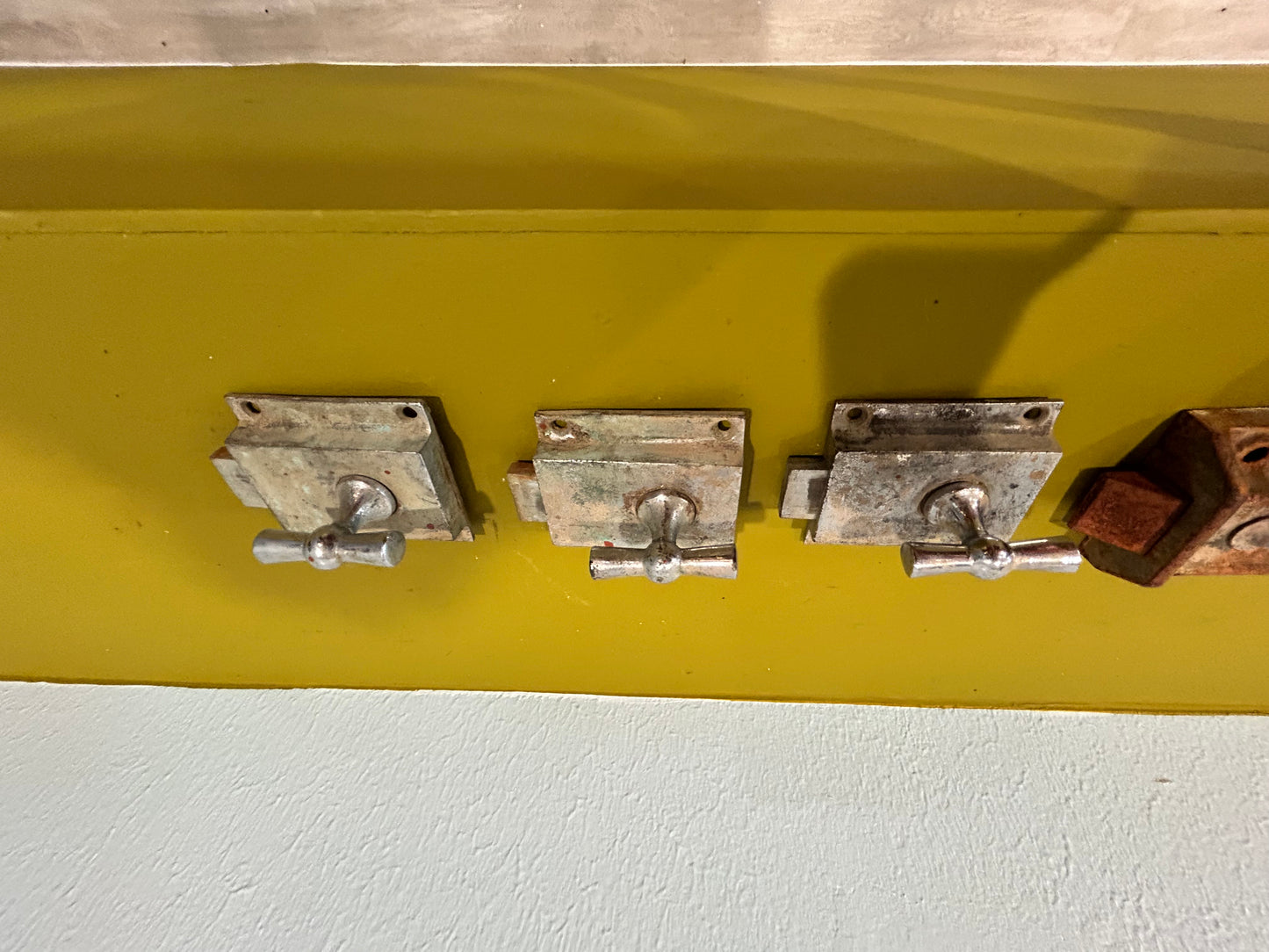 Antique Arch Savage Metal Cabinet Latches Lot of 4