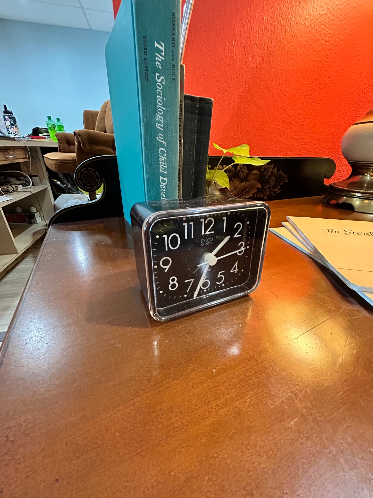 Vintage Picco Quartz Black Travel Clock