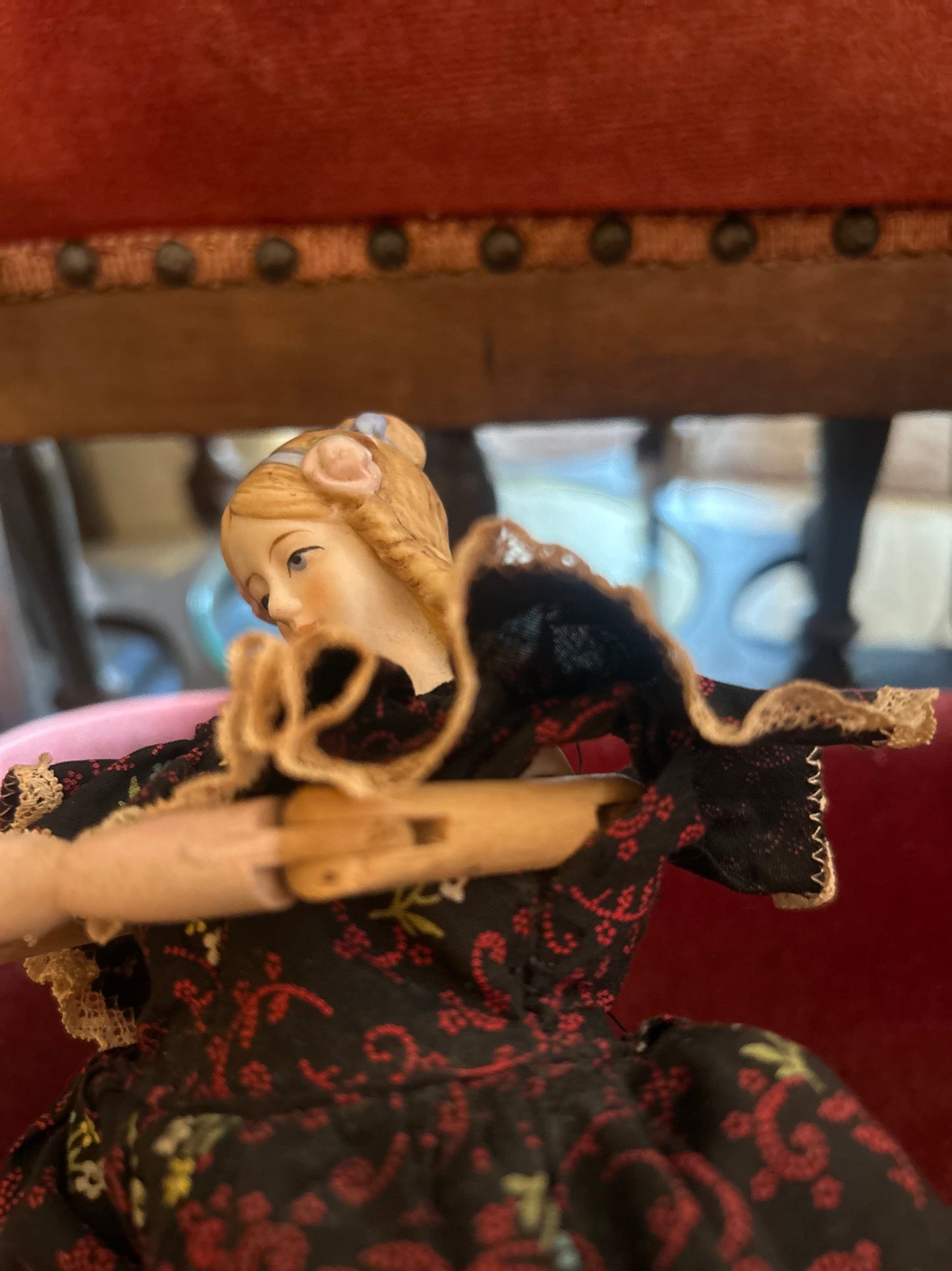 Vintage Shackman Doll- Bisque Head/Wooden Body