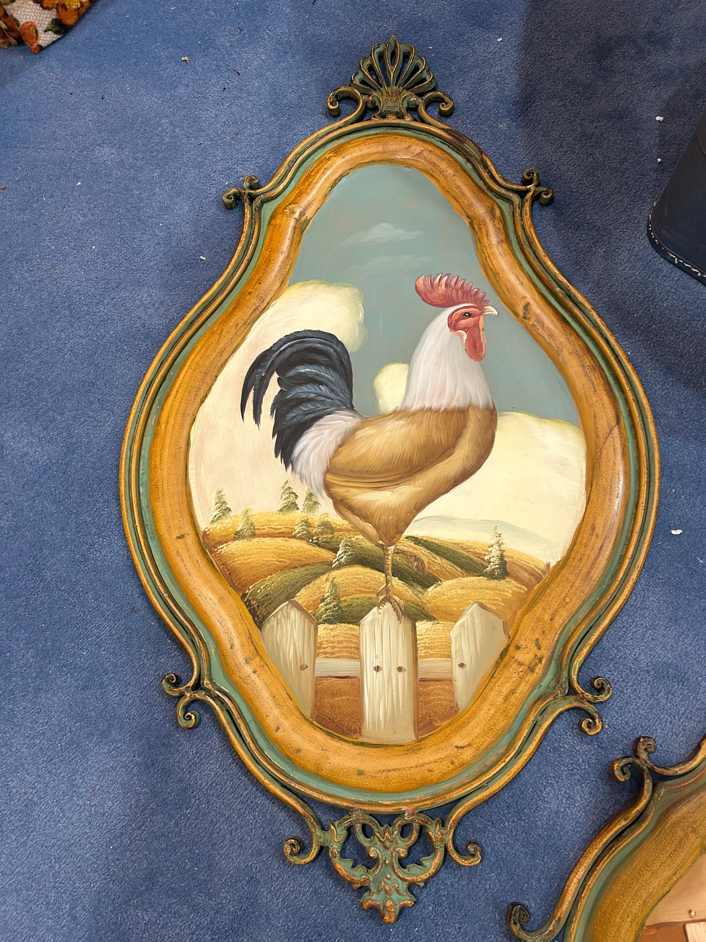 Rooster Paintings on Metal