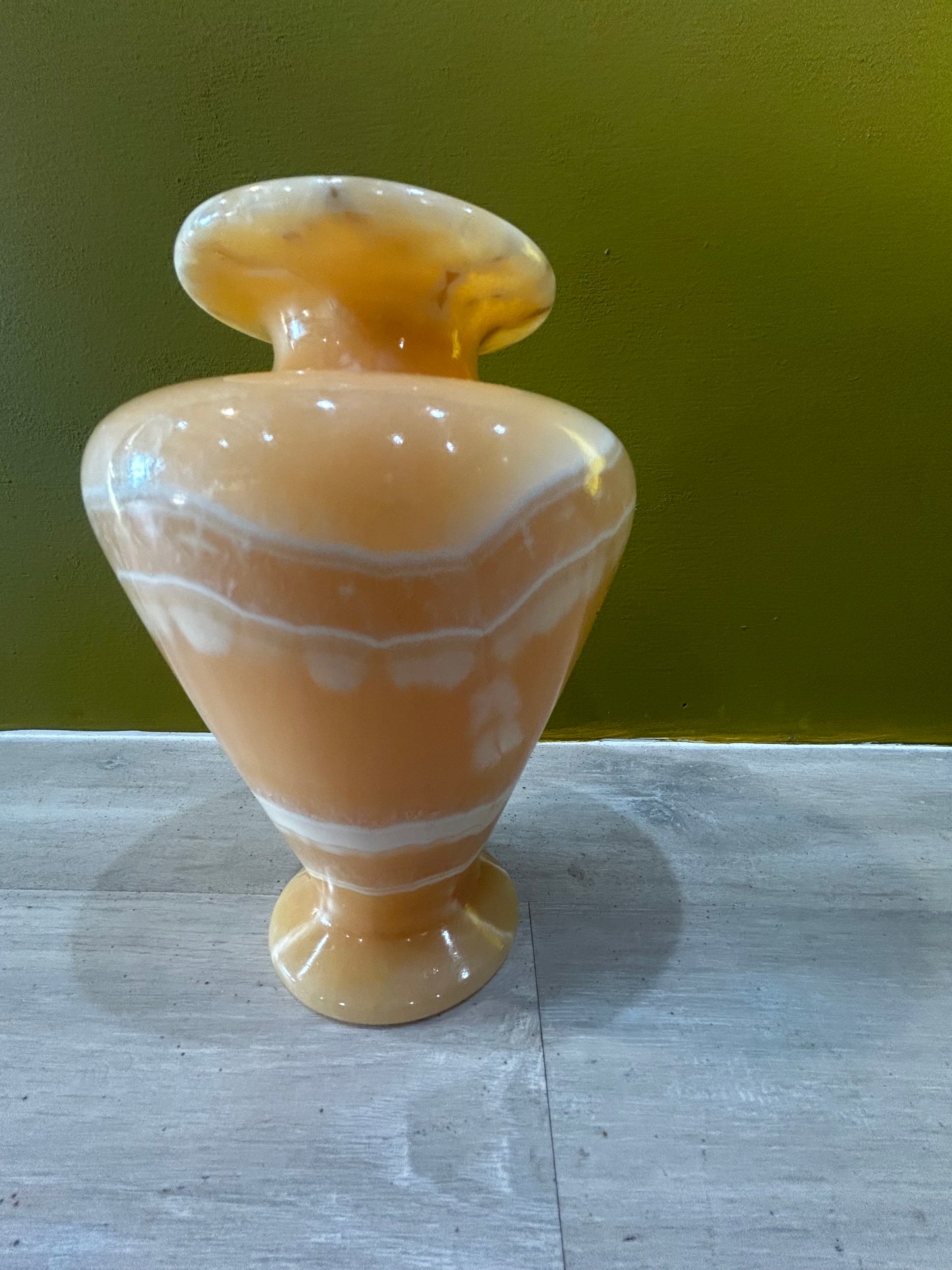 Alabaster Stone Egyptian Hand Carved Vase