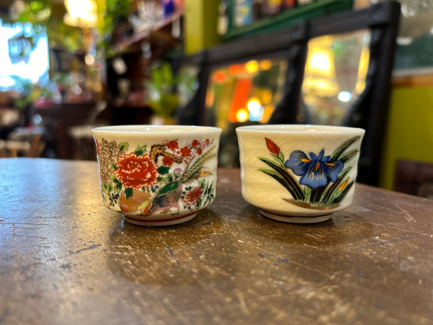 Set of 2- Antique Japanese Porcelain Sake Cups