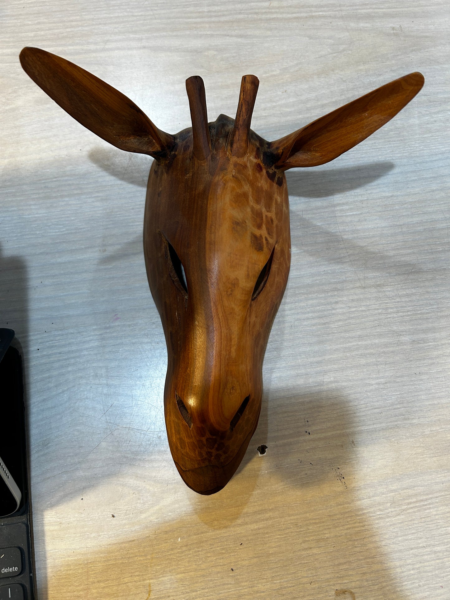 Vintage Authentic Cambodian Giraffe Carving