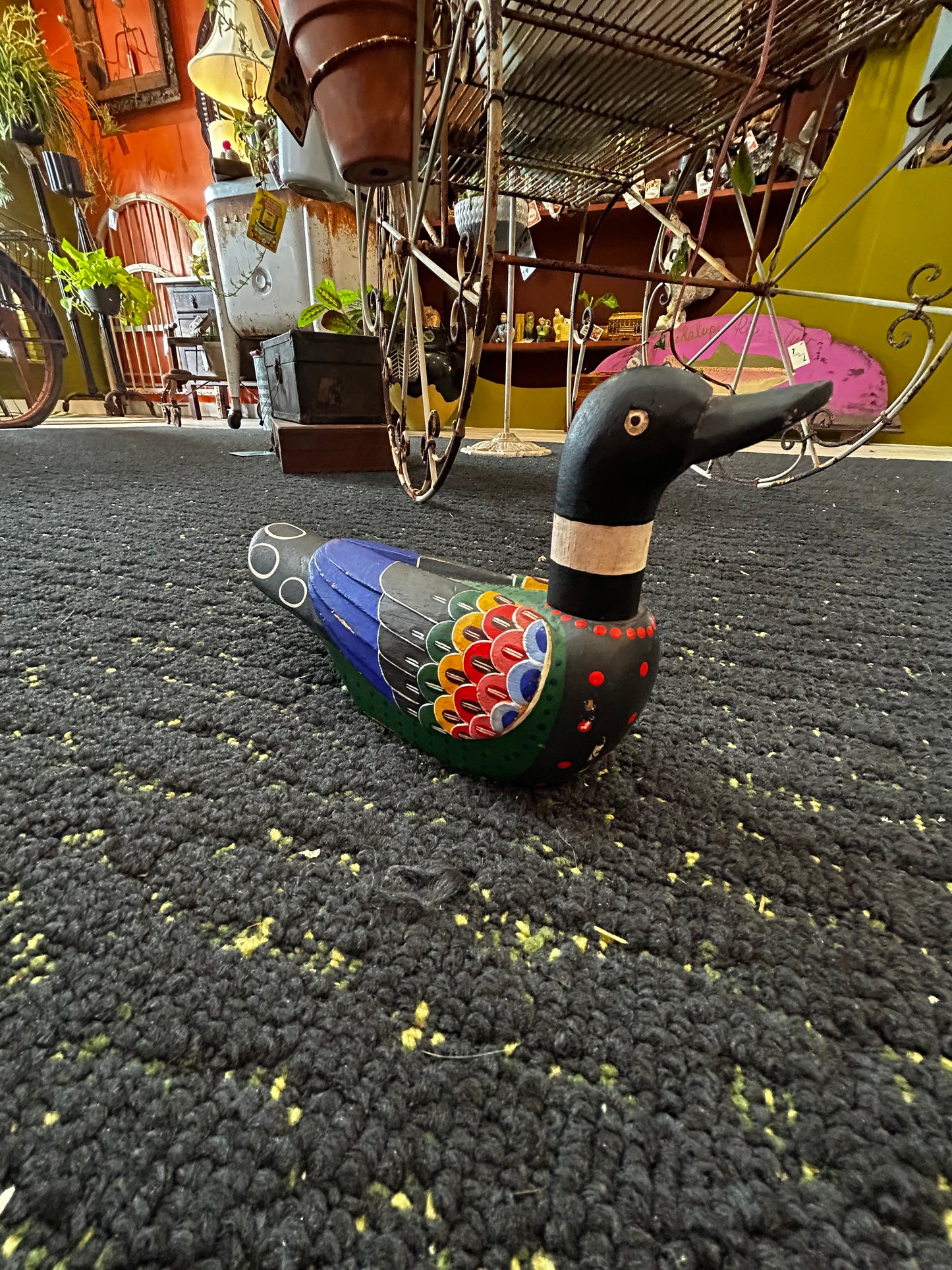 Vintage Korean Wedding Duck- Hand Carved/ Painted