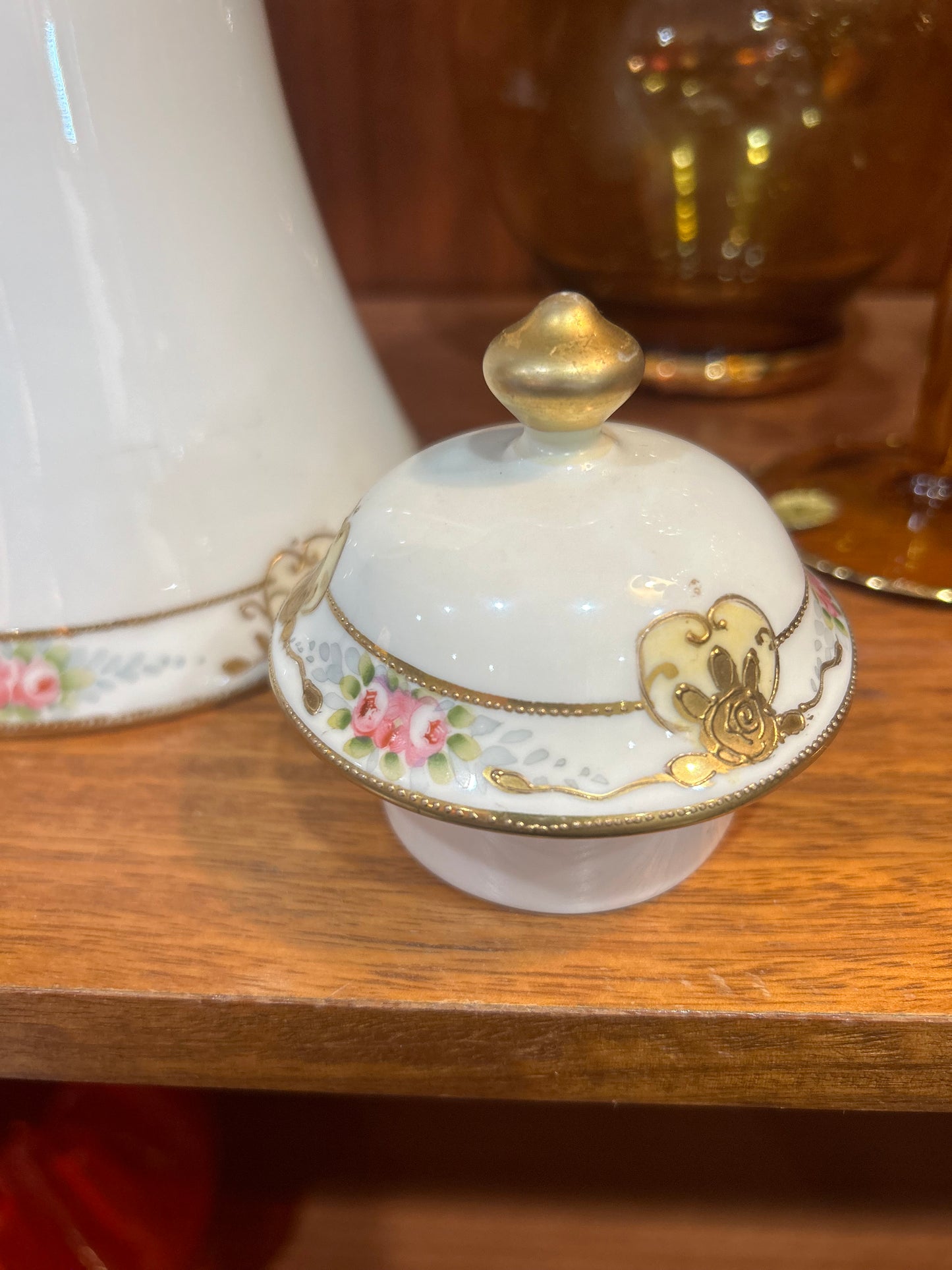 Circa 1911- Antique Nippon Hot Chocolate Pot- 5 Cups and 6 Saucers