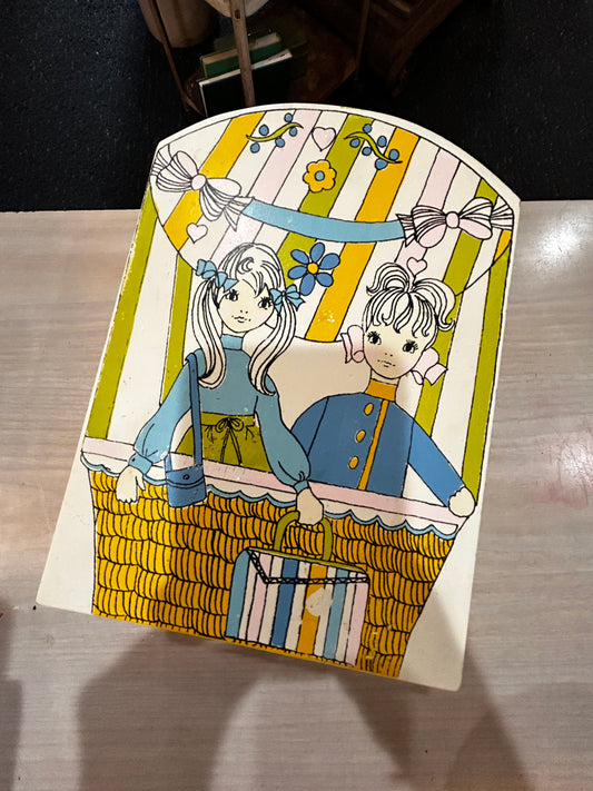 Vintage Jewelry Box- Hots Air Balloon-No Music Box