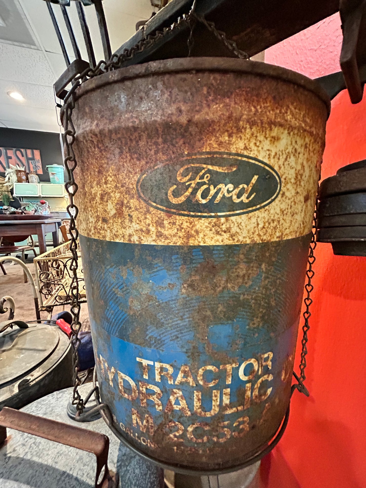 Vintage Ford Tractor Hydraulic Oil Can- 5 Gallon Planter5