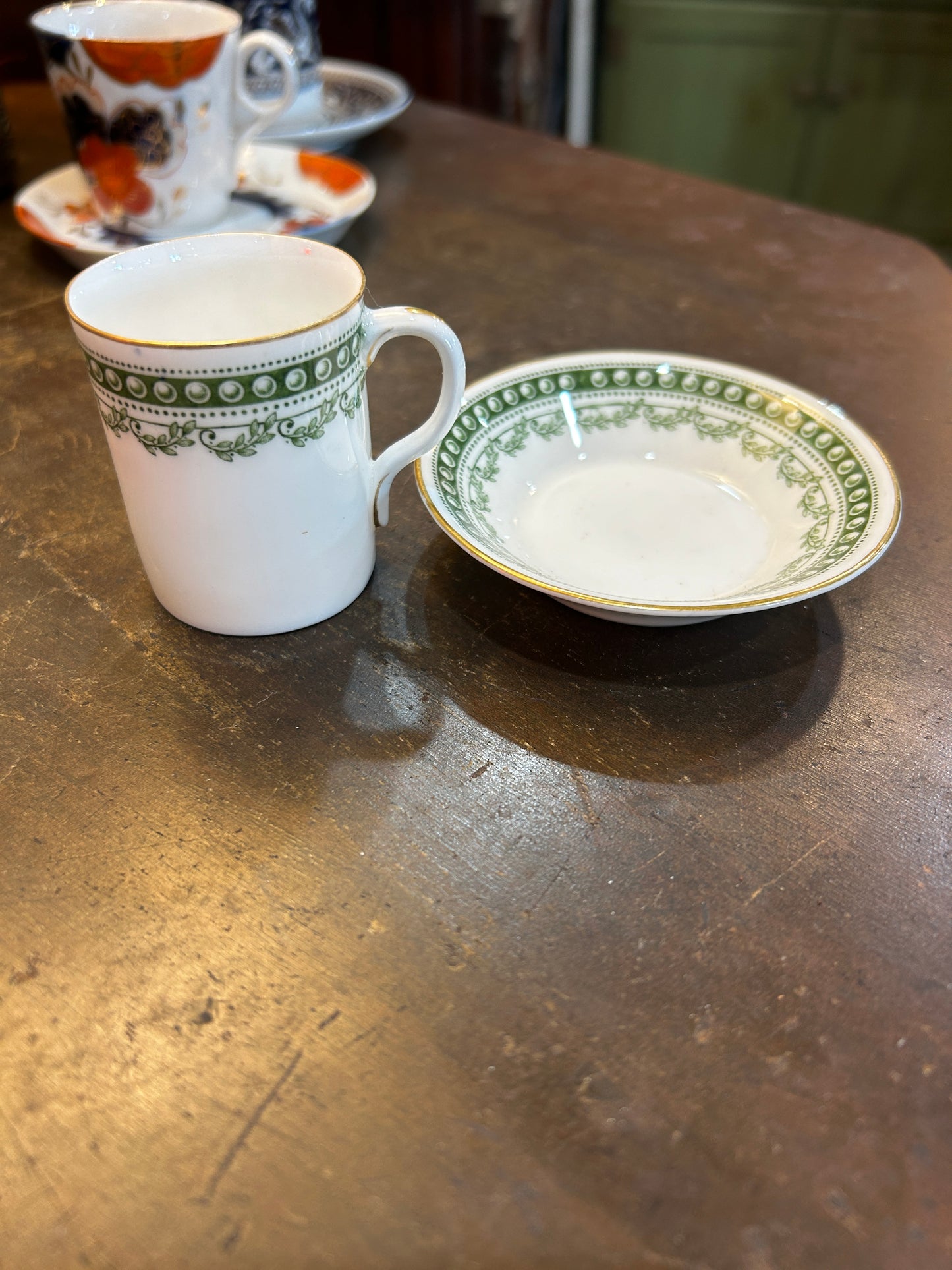 Royal Worcester England Demitasse Teacup and Saucer Set