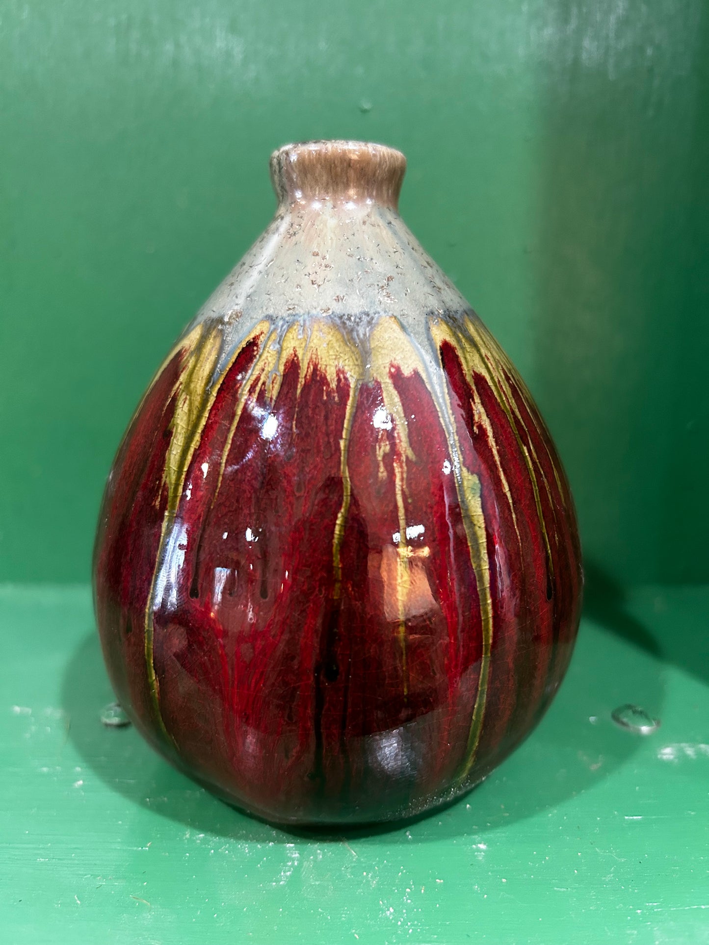 MCM Drip Glaze Small Mouth Small Vase