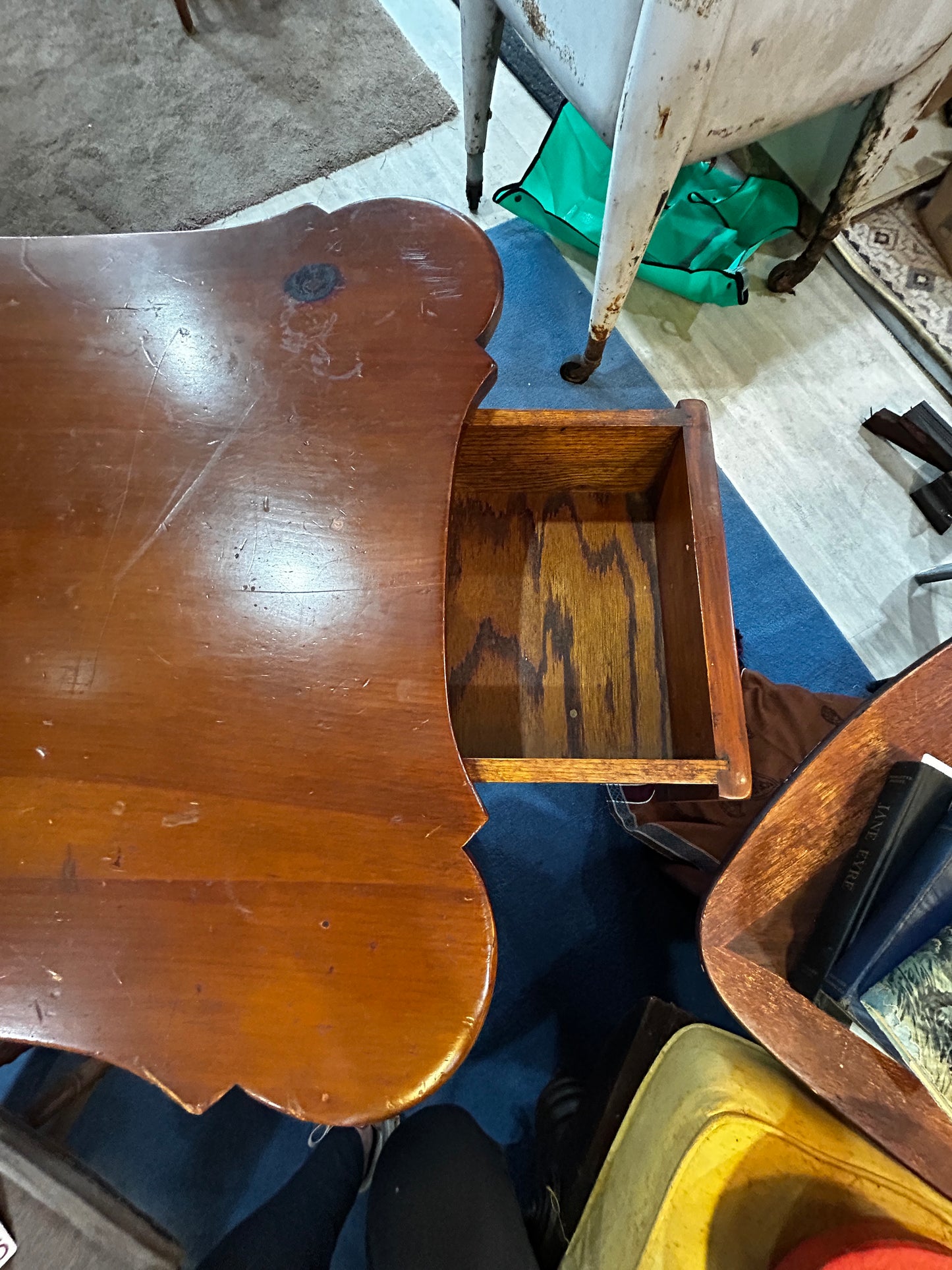 Tiger Pine Country Style Occasional Table with Drawer