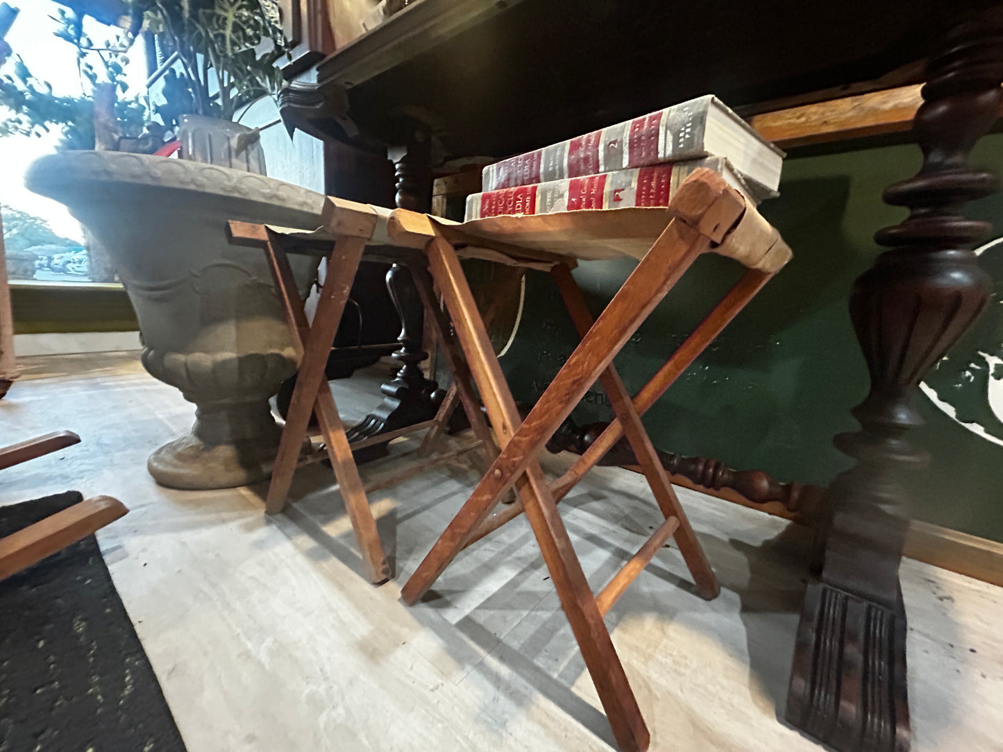 Vintage Canvas Camping Stool