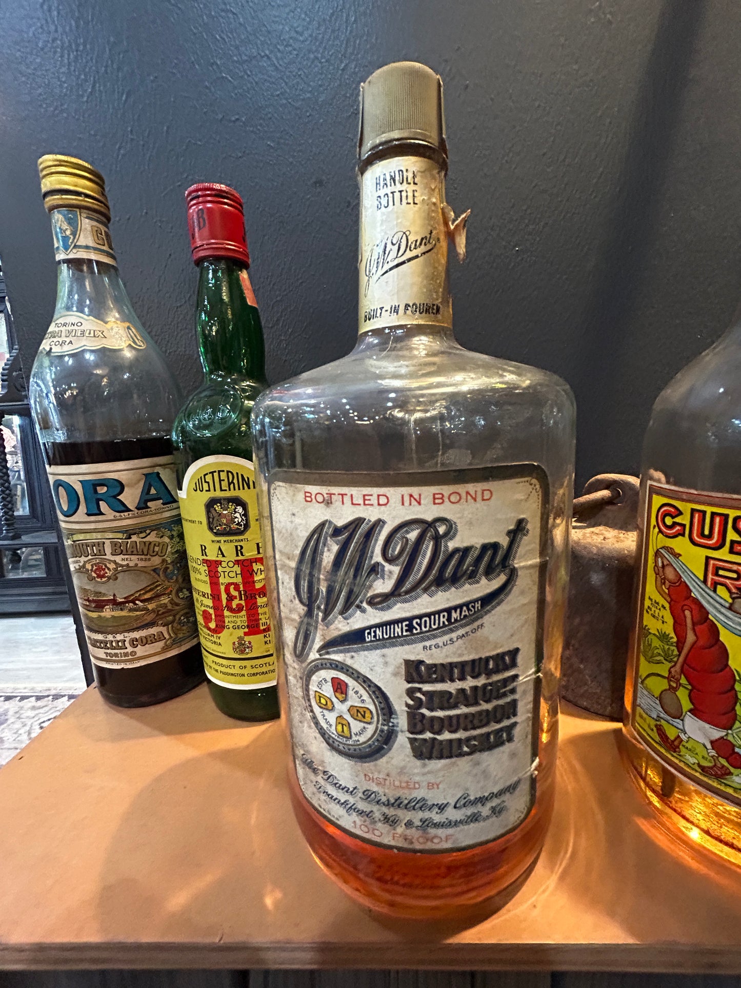 Collection of Vintage and Antique Liquor Bottles- One Pre-Prohibition