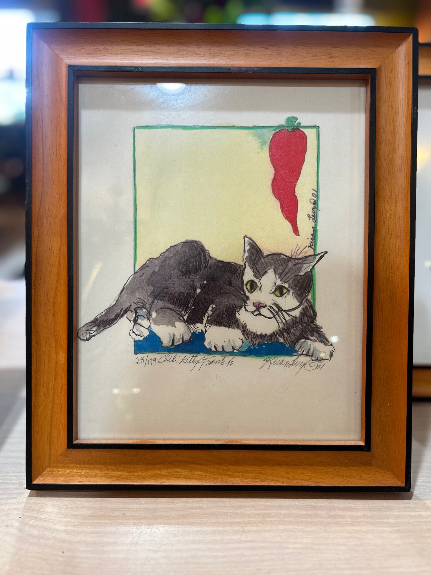 Karen Levy Signed Original Cat Prints-Pencil Signed and Numbered