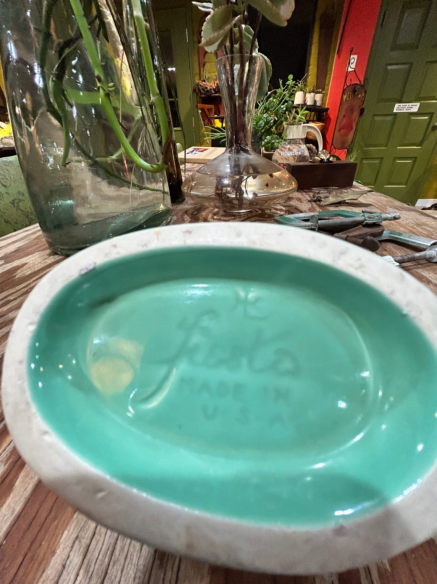 Vintage Fiesta Ware Homer Laughlin Gravy Boat- Sea Mist Green