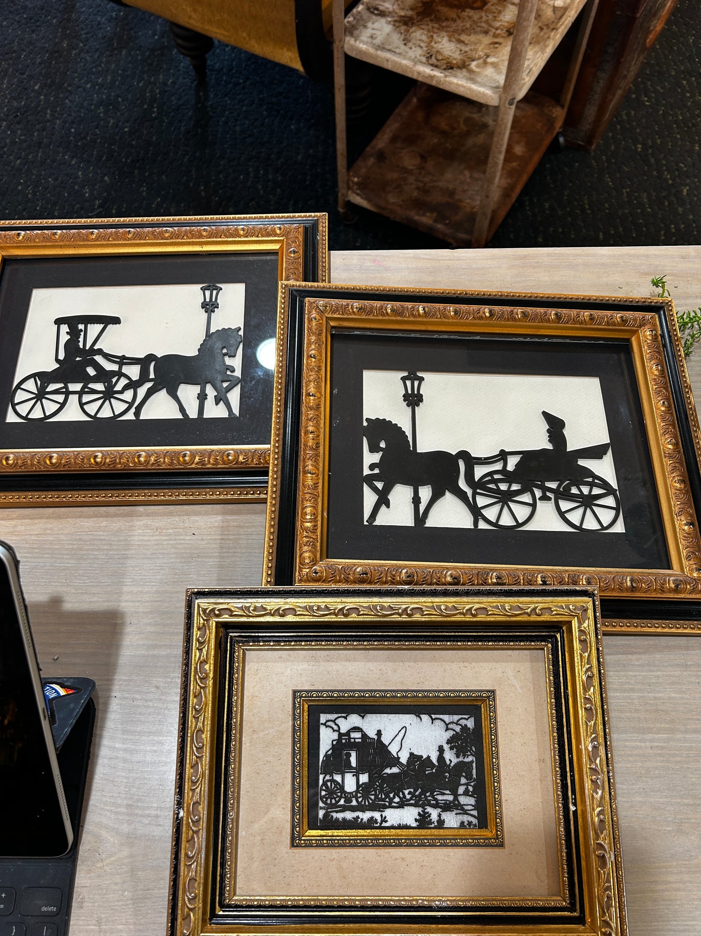 Framed Horse and Buggy