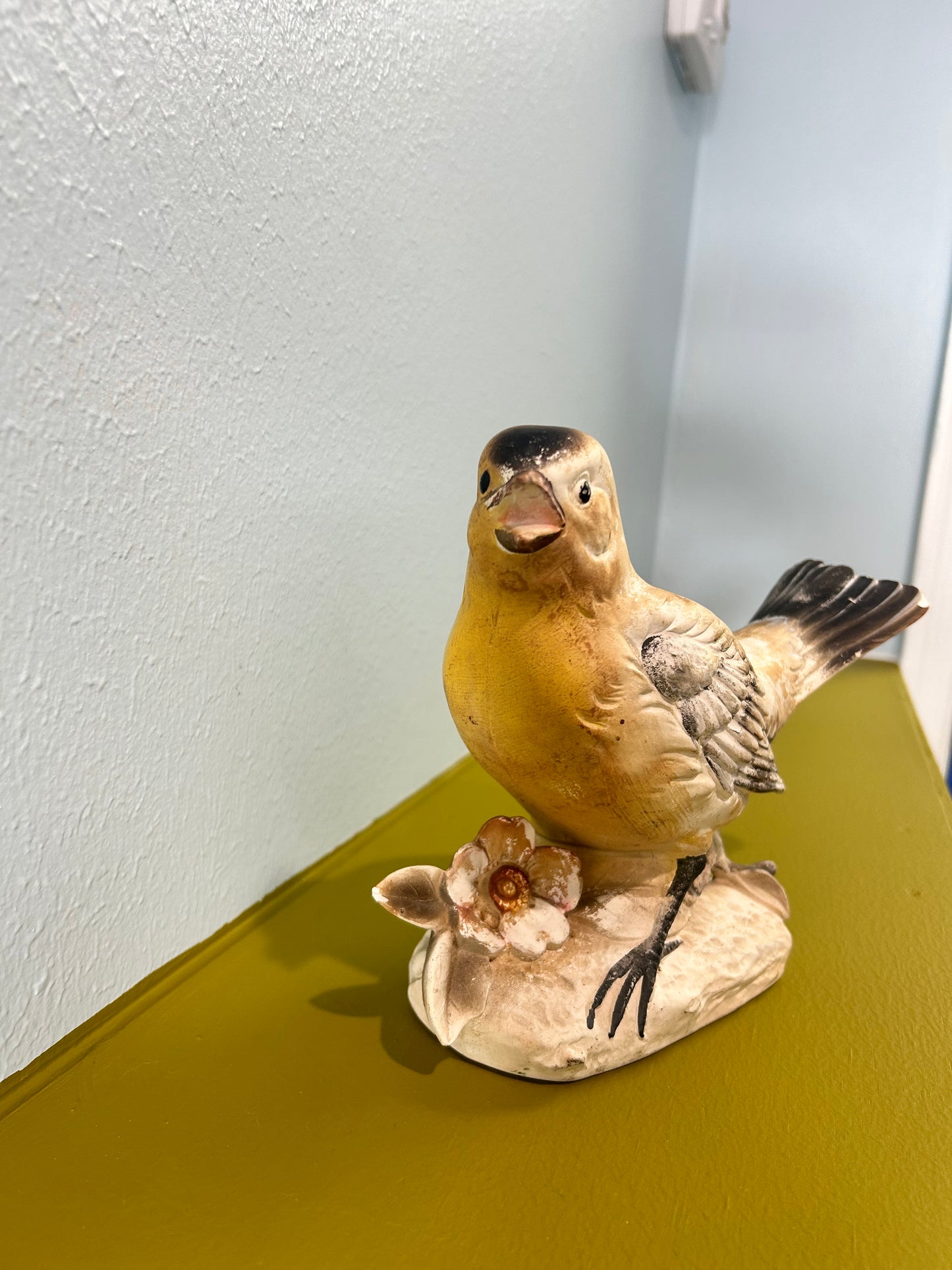 Gold Finch Ceramic Planter