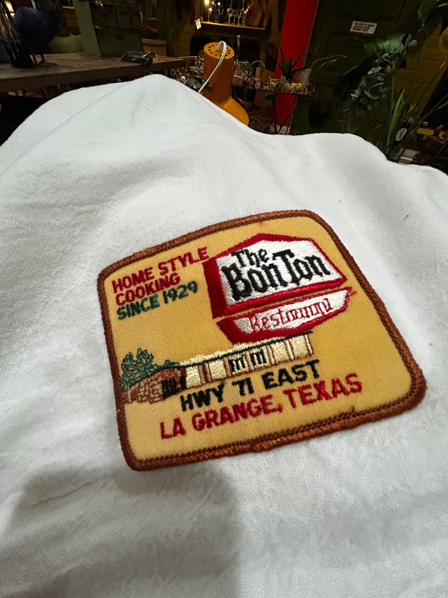 Vintage Patch on Dishtowel- BonTon