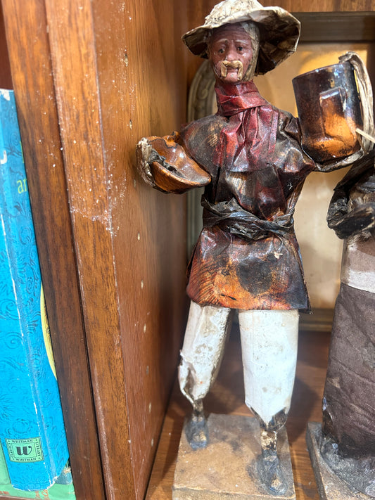 Set of 6 Vintage Mexican Folk Papier Mache Sculptures