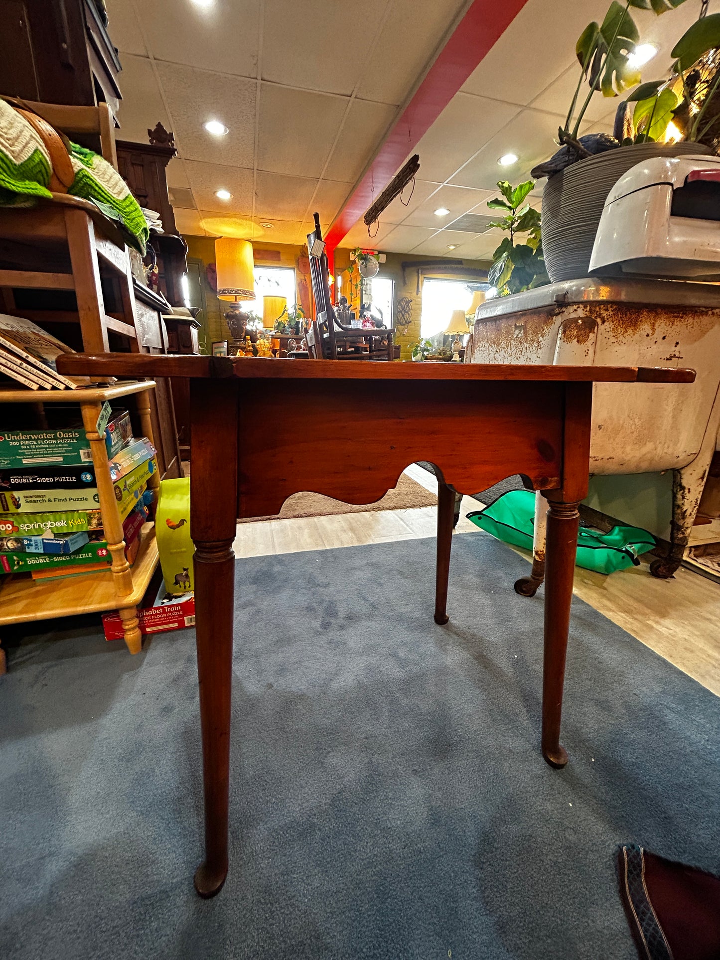 Tiger Pine Country Style Occasional Table with Drawer