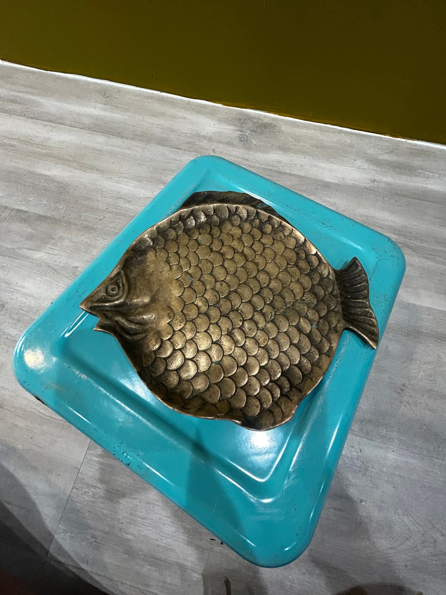 Flattened Brass Carp Tray
