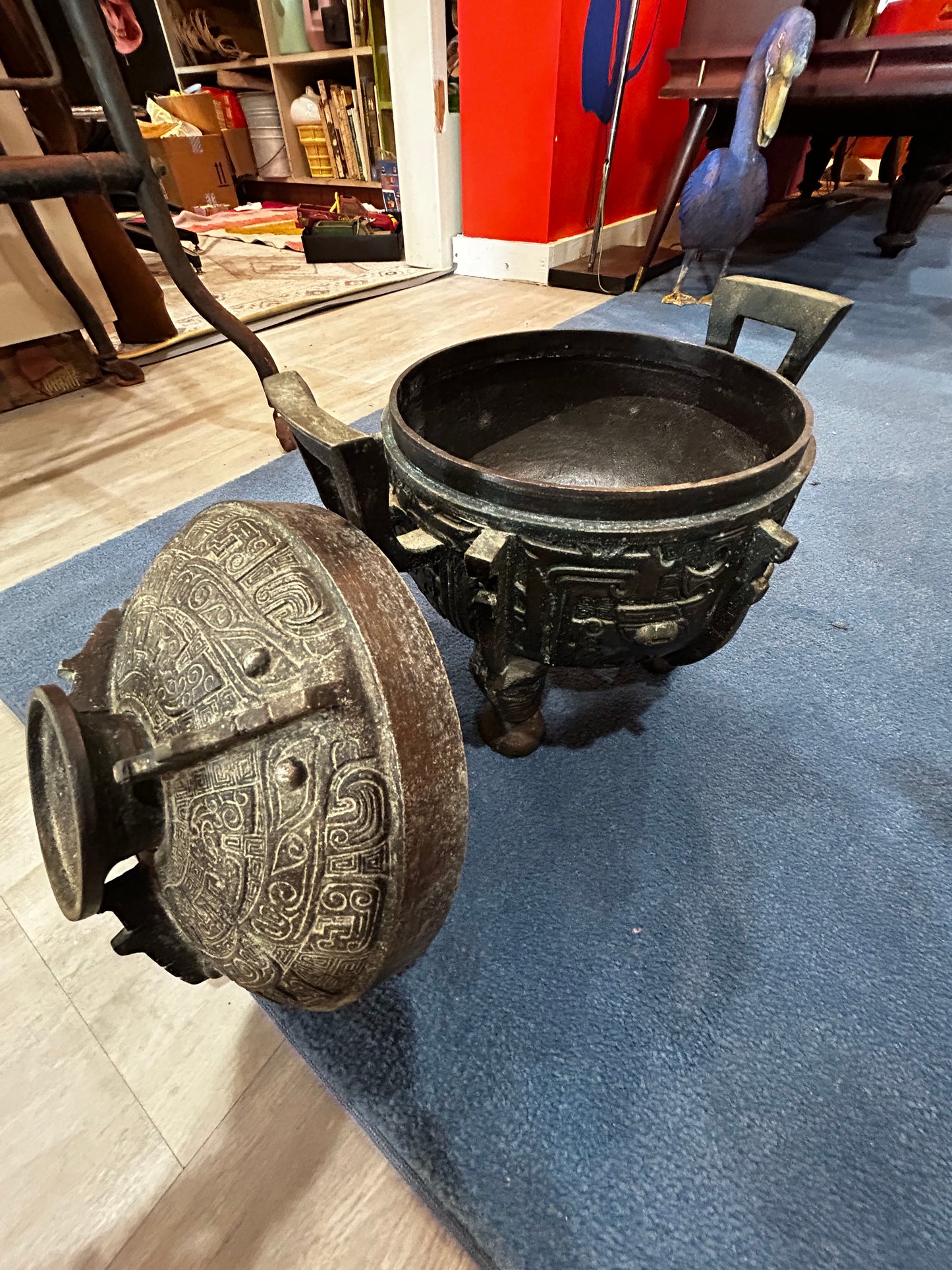 20th Century James Mont-Style Ice Bucket- Bronze