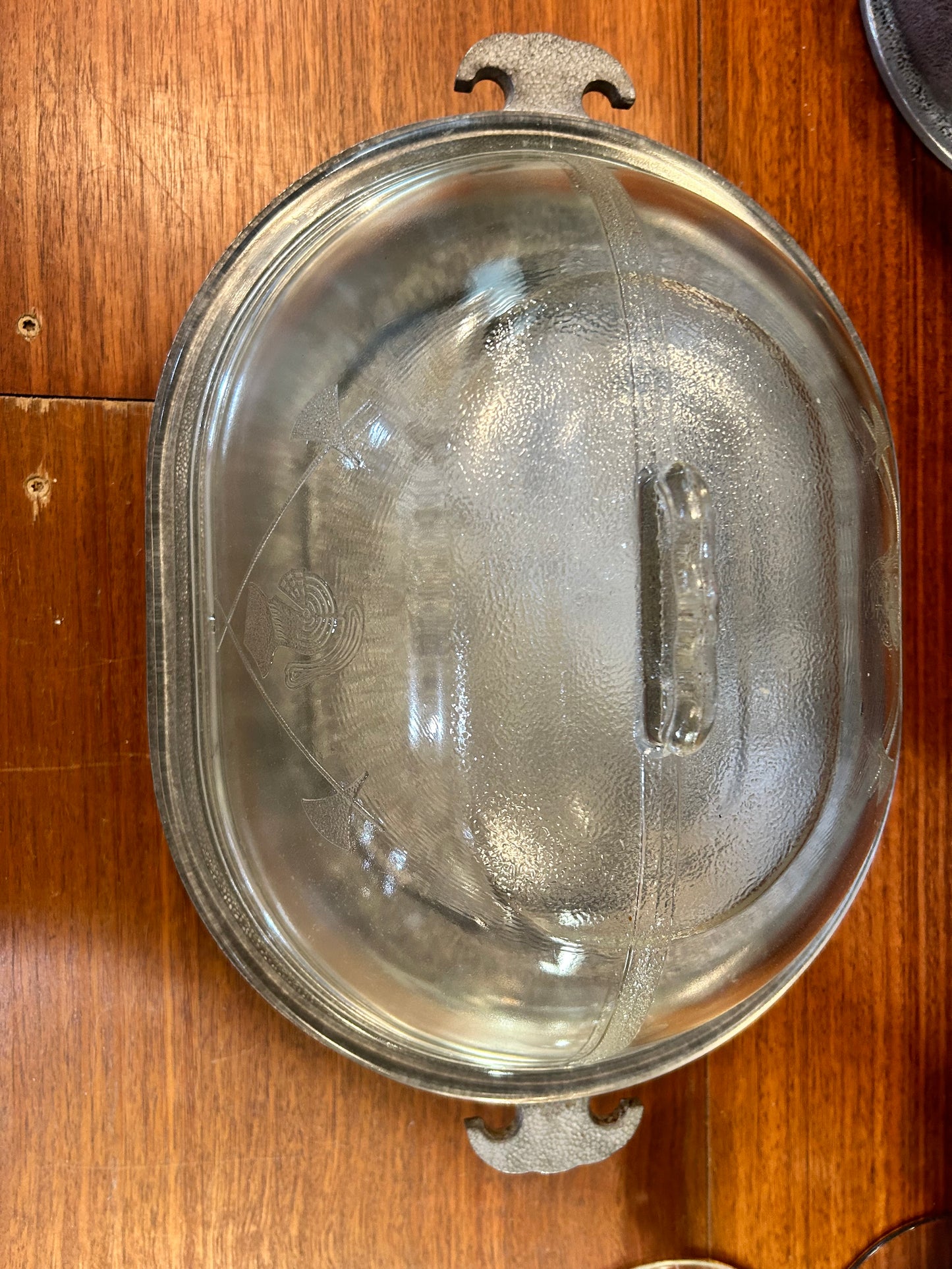 Guardian Service Vintage Aluminum Roaster with Glass Lid and Tray