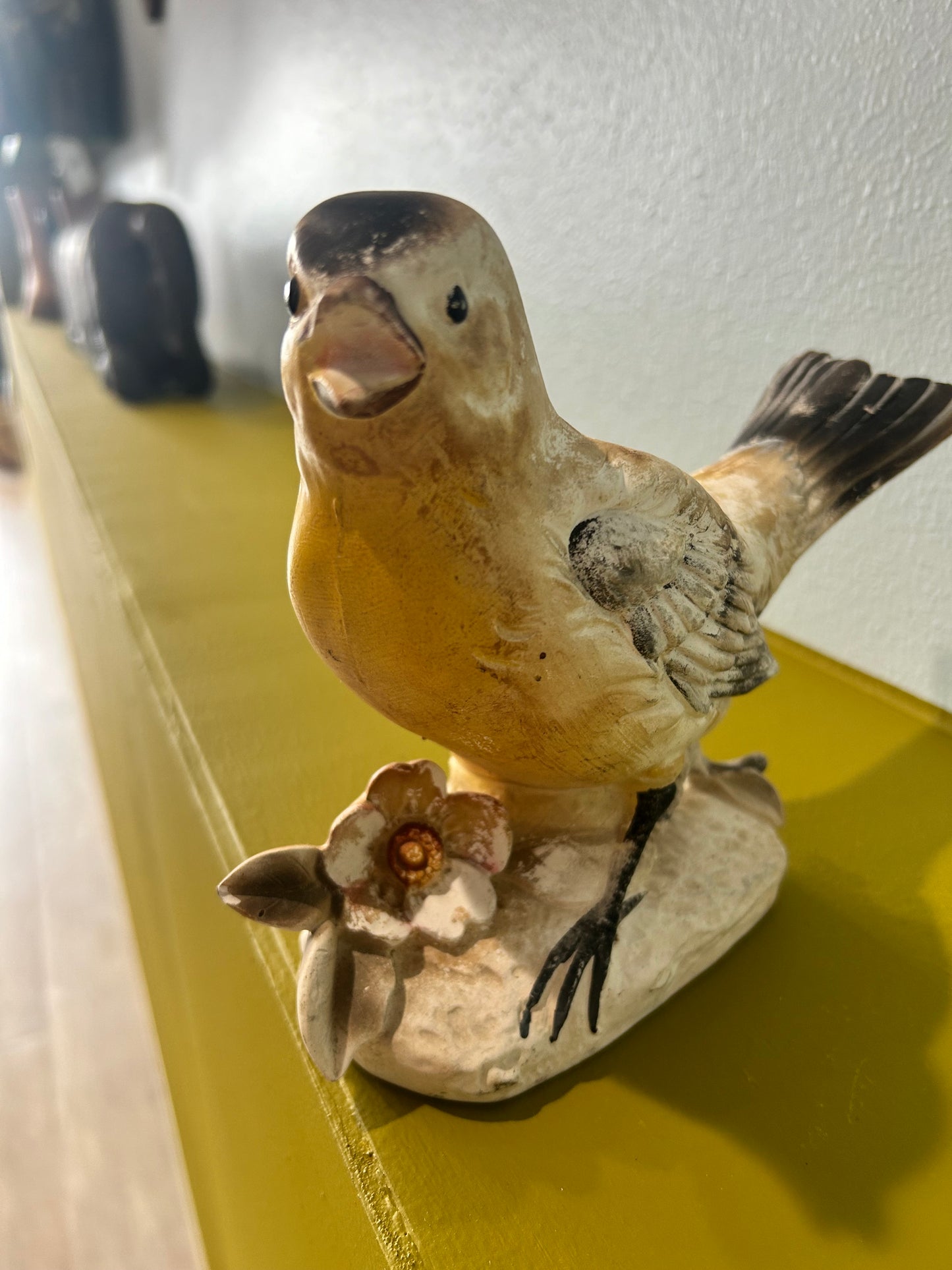 Gold Finch Ceramic Planter