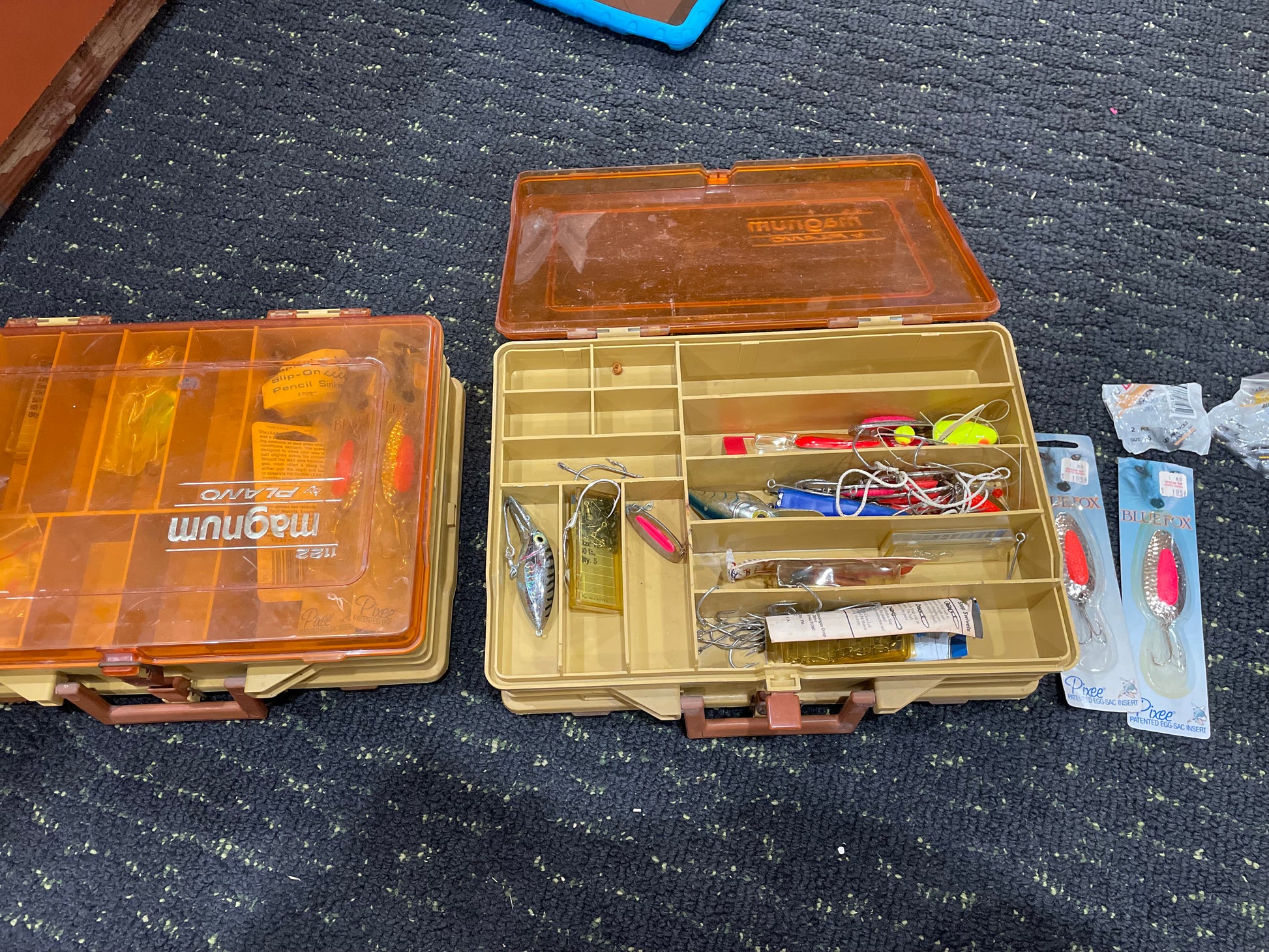 Vintage Double Sided Plano Magnum Portable Tackle Box Fishing Organize Blue Goose - Plant and House Vintage Double Sided Plano Magnum Portable Tackle Box Fishing Organize Blue Goose - Plant and House