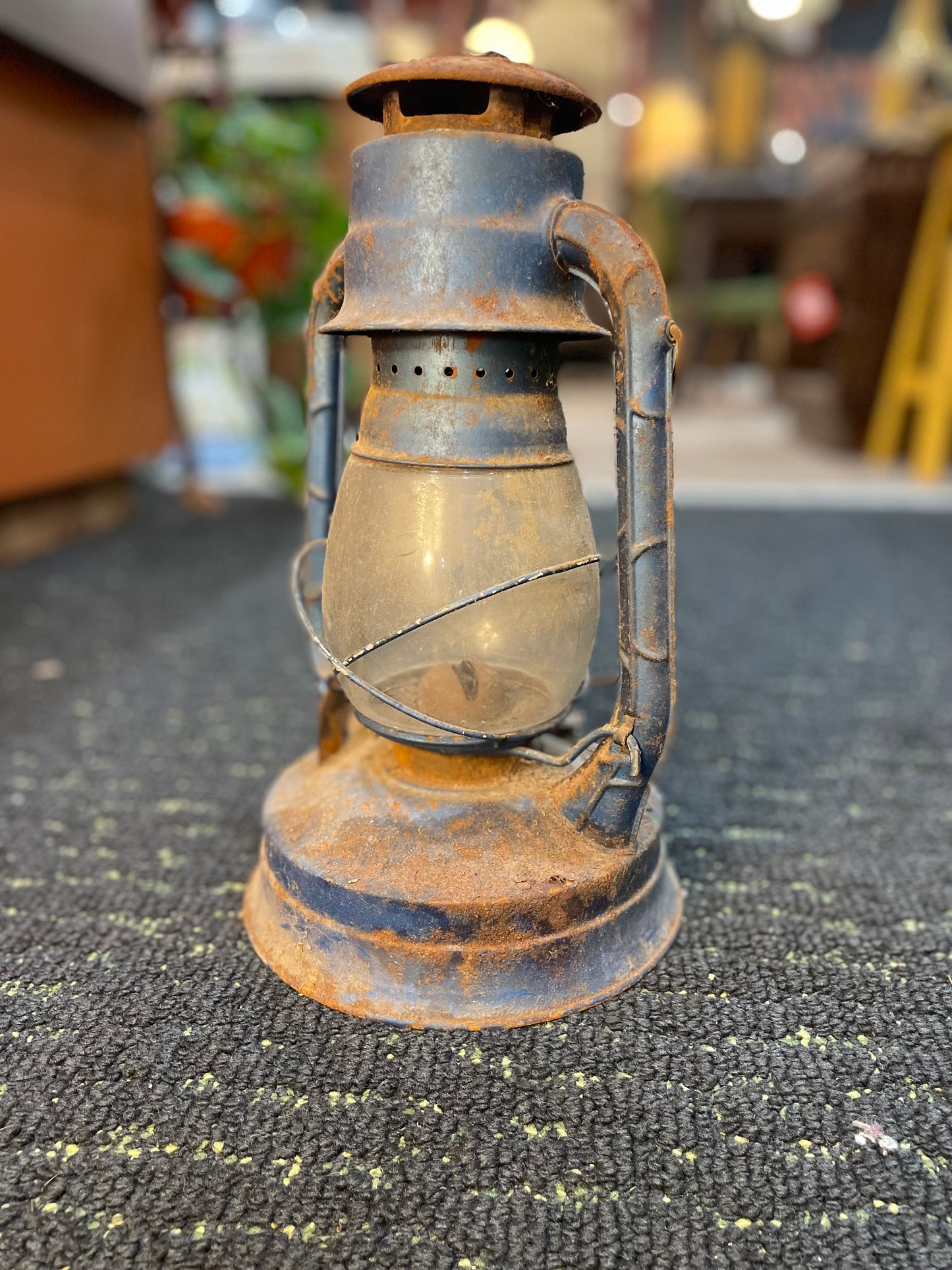 Vintage Blue Dietz No.8 Oil Lantern