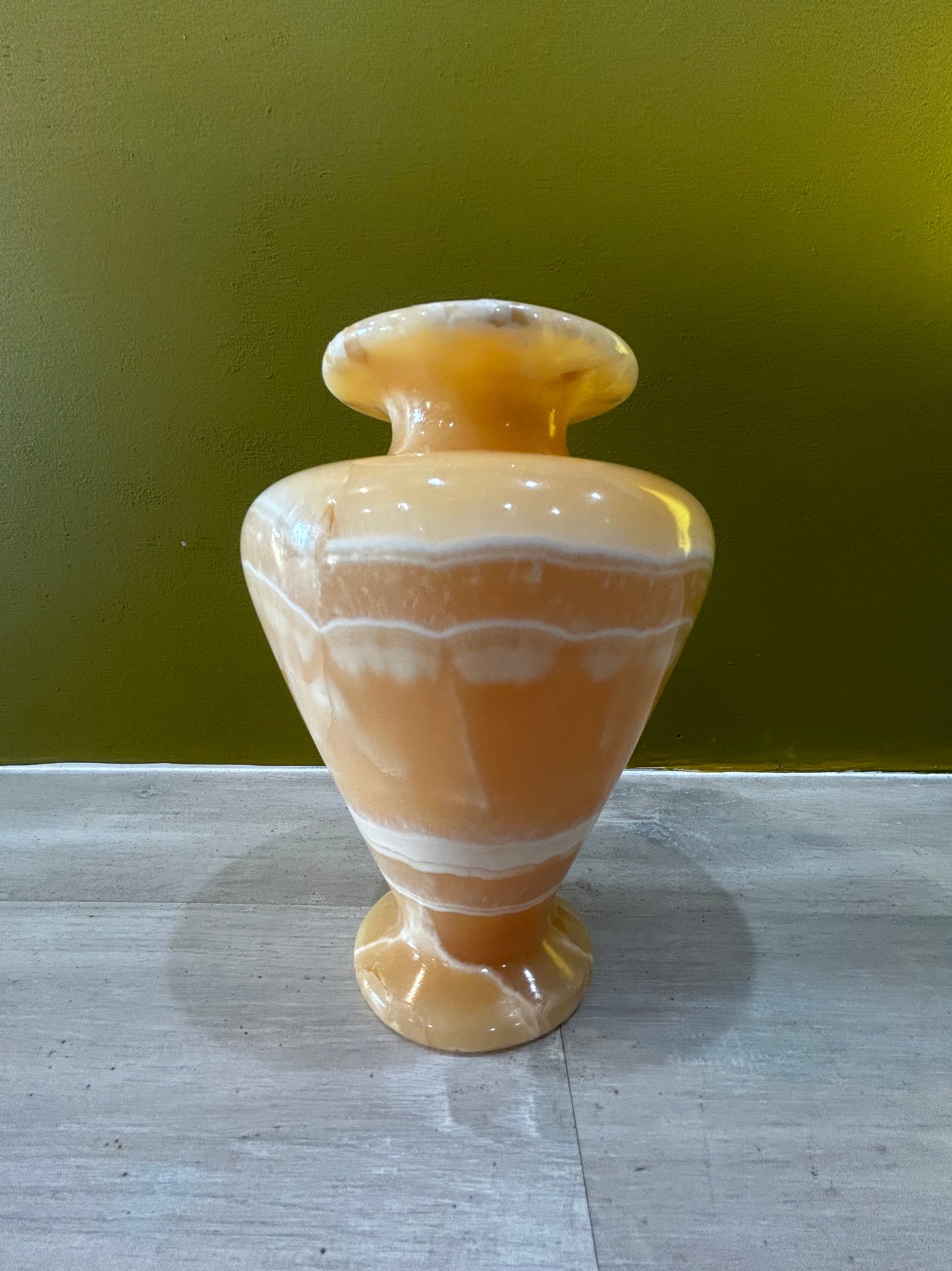 Alabaster Stone Egyptian Hand Carved Vase